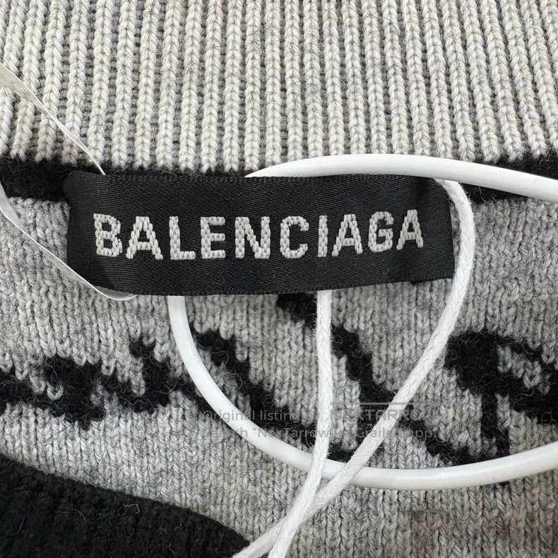 Balenciaga Balenciaga Handwritten Bullet Screen Logo Long Sleeve Knit Size US XS / EU 42 / 0 - 3 Thumbnail