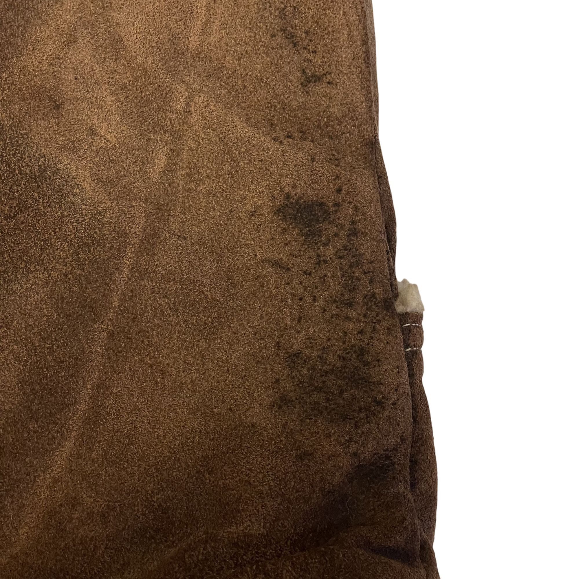 Genuine Leather Vtg HEAVY Suede Cowboy Western Waistcoat Sherpa Snap Vest Size US M / EU 48-50 / 2 - 10 Thumbnail
