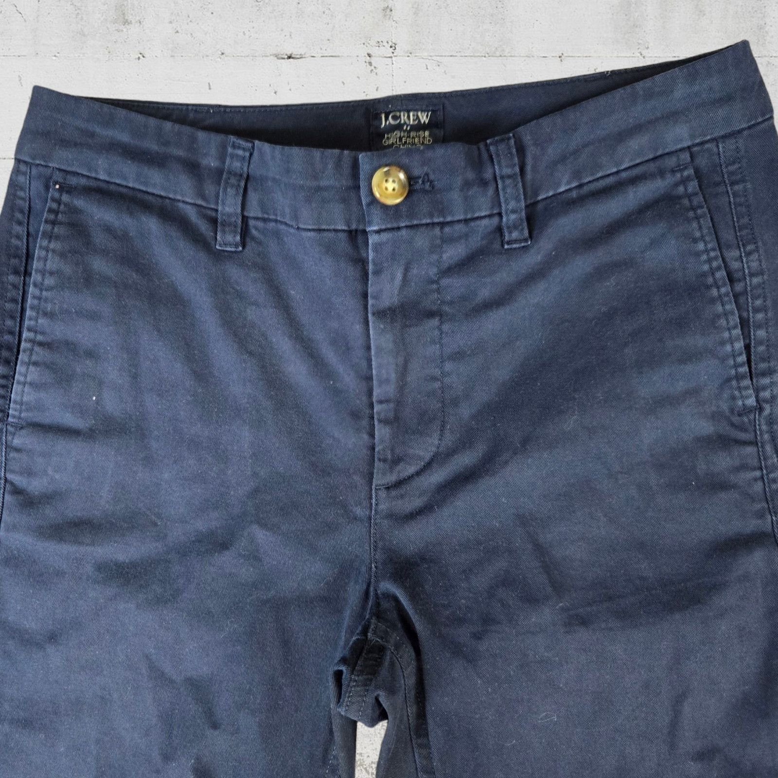 J.Crew J Crew Navy Girlfriend Slimming Straight Pants Size 0 Size 25" / US 0 / IT 36 - 3 Thumbnail