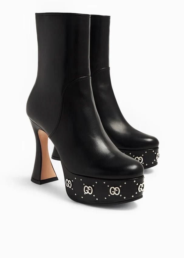 Gucci o1s1wg110125 GG Studs Boots in Black Size US 10 / IT 40 - 2 Thumbnail
