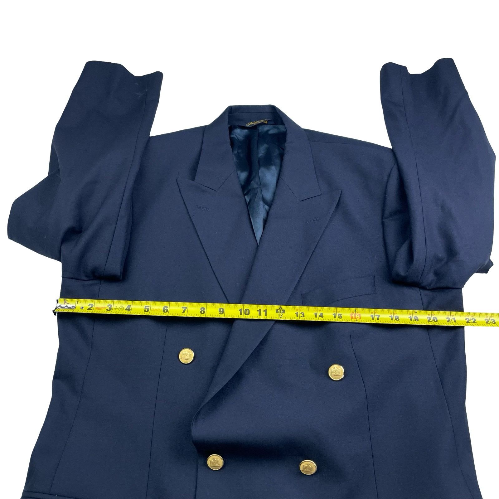 Brooks Brothers Brooks Brothers Men’s Brooksease Gold Buttons Double Breaste Size 44L - 8 Thumbnail