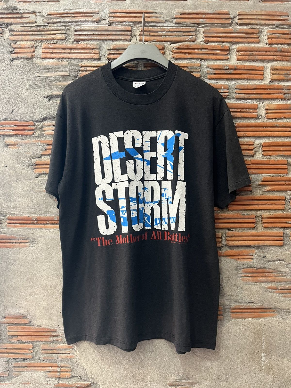 Vintage Vtg Desert Strom The Mother of All Battles Saddam Hussein 80 Size US XL / EU 56 / 4 - 2 Thumbnail
