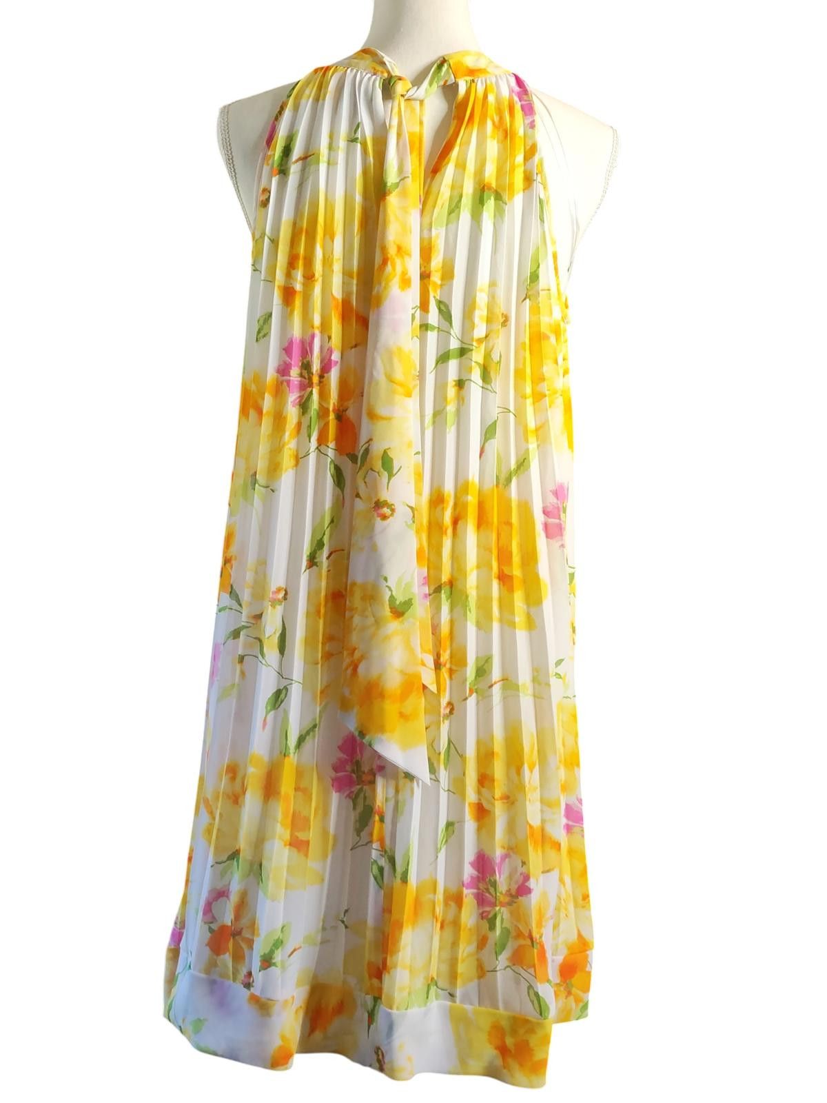 Other Emma & Michele Women's Floral Pleated Midi Dress/Halter Neck Size M / US 6-8 / IT 42-44 - 6 Thumbnail