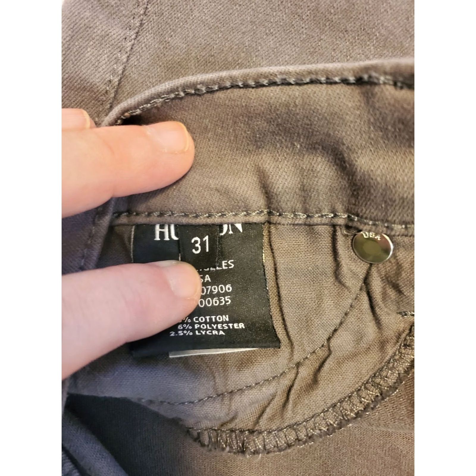 Hudson Hudson Nico Super Skinny Pants Womens Sz 31 Midrise Gray Stretch Pants Size 28" / US 6 / IT 42 - 4 Thumbnail
