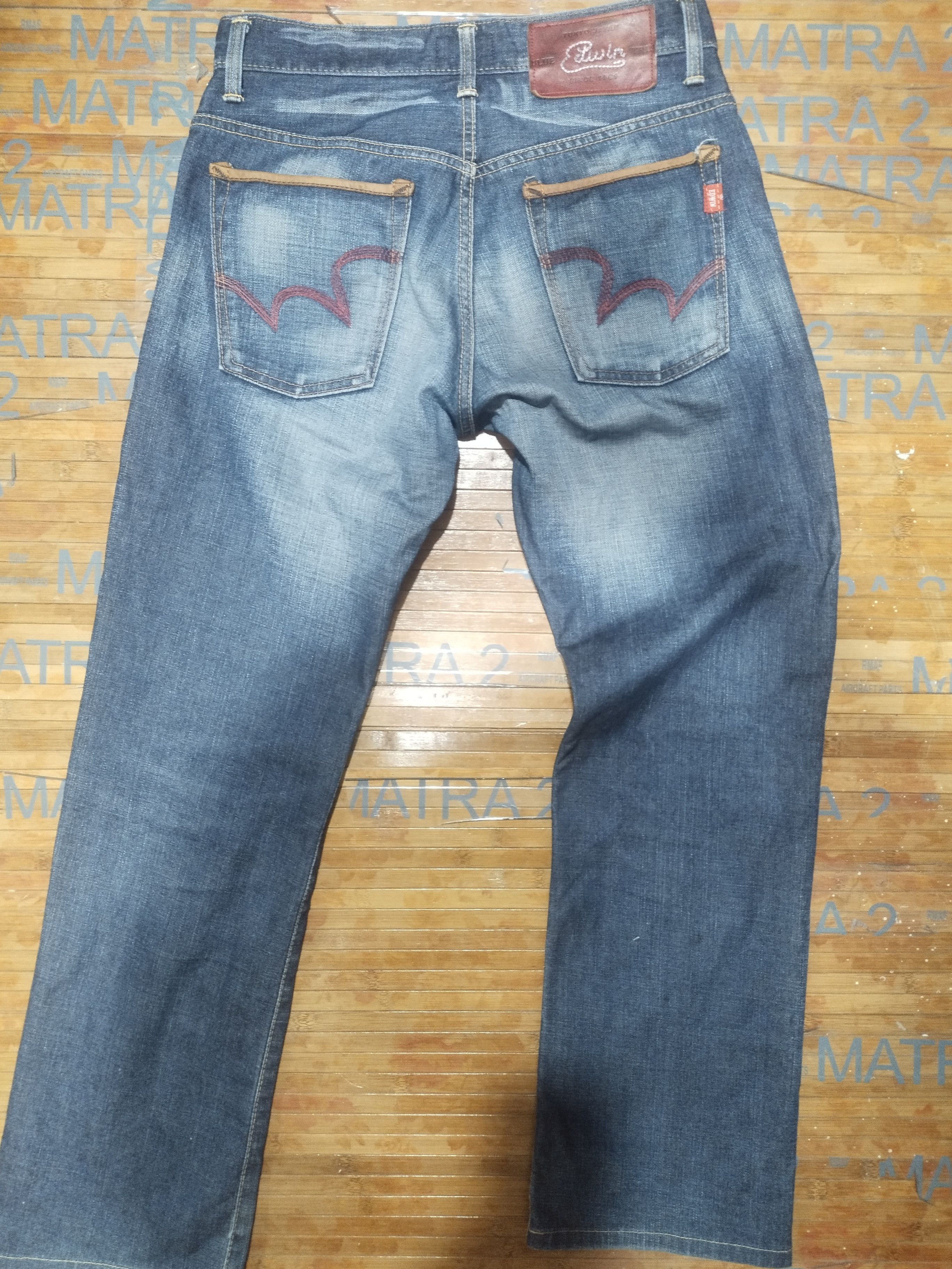 Edwin × Japanese Brand × Vintage Vintage Edwin Blue Trip Sz 29" Size US 29 - 2 Thumbnail