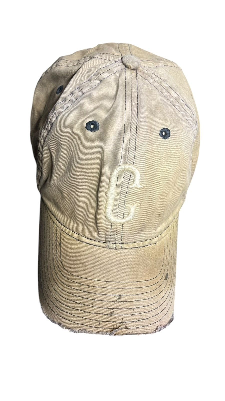Carhartt Distressed Carhartt “C” Logo Tan Dad Hat Size ONE SIZE - 4 Thumbnail