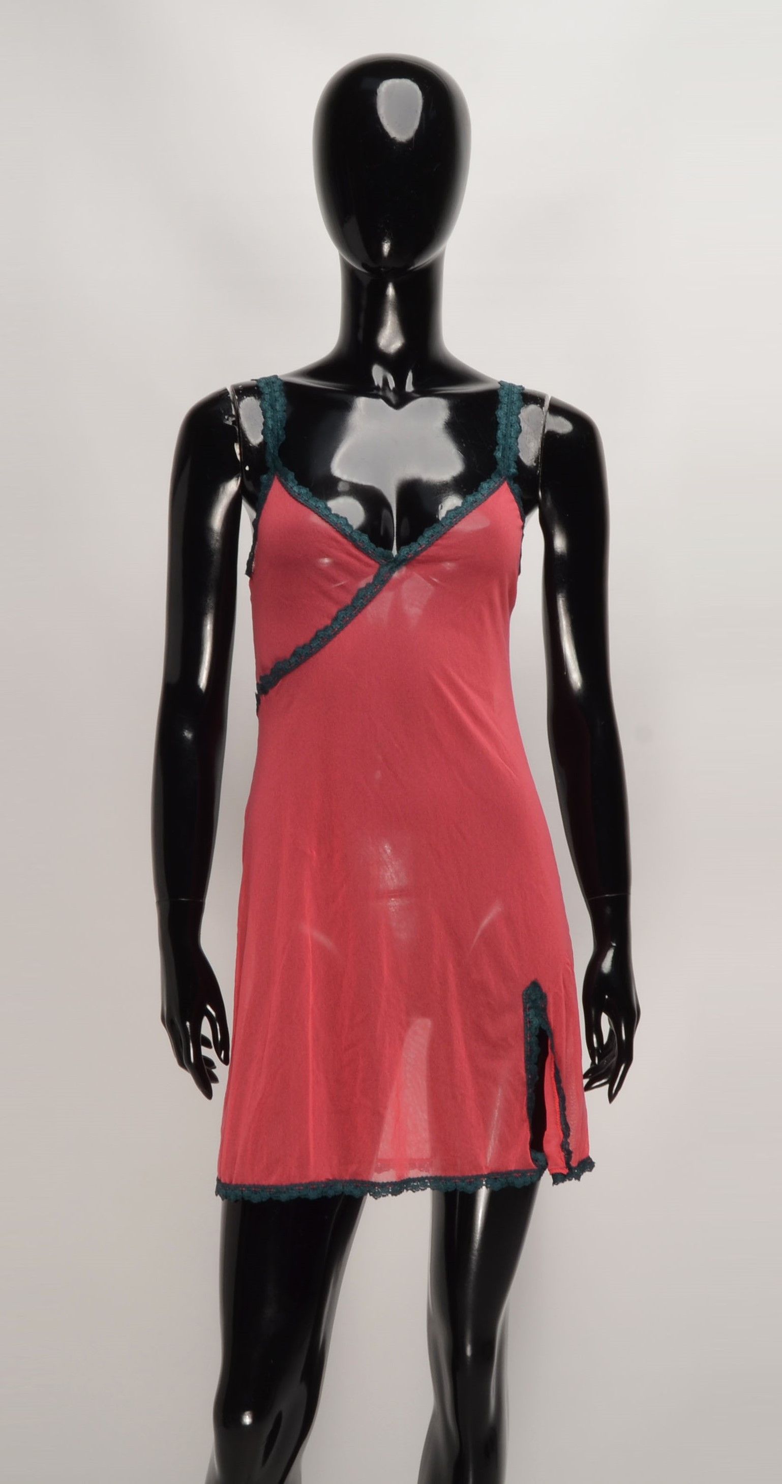 Cosabella Y2K Coquette Hot Pink Sheer Cami Sleep Dress