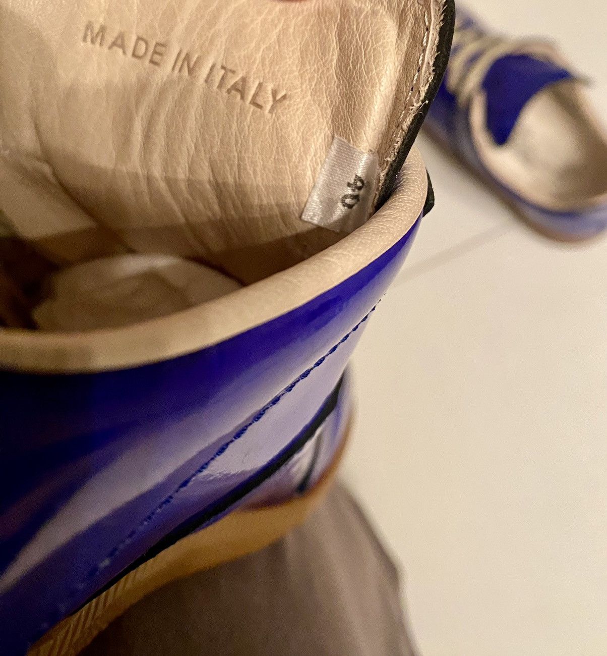 Maison Margiela Maison Margiela 22 🇮🇹 Blue Lambskin GAT Single Stitch 40 NIB Size US 7 / EU 40 - 9 Thumbnail