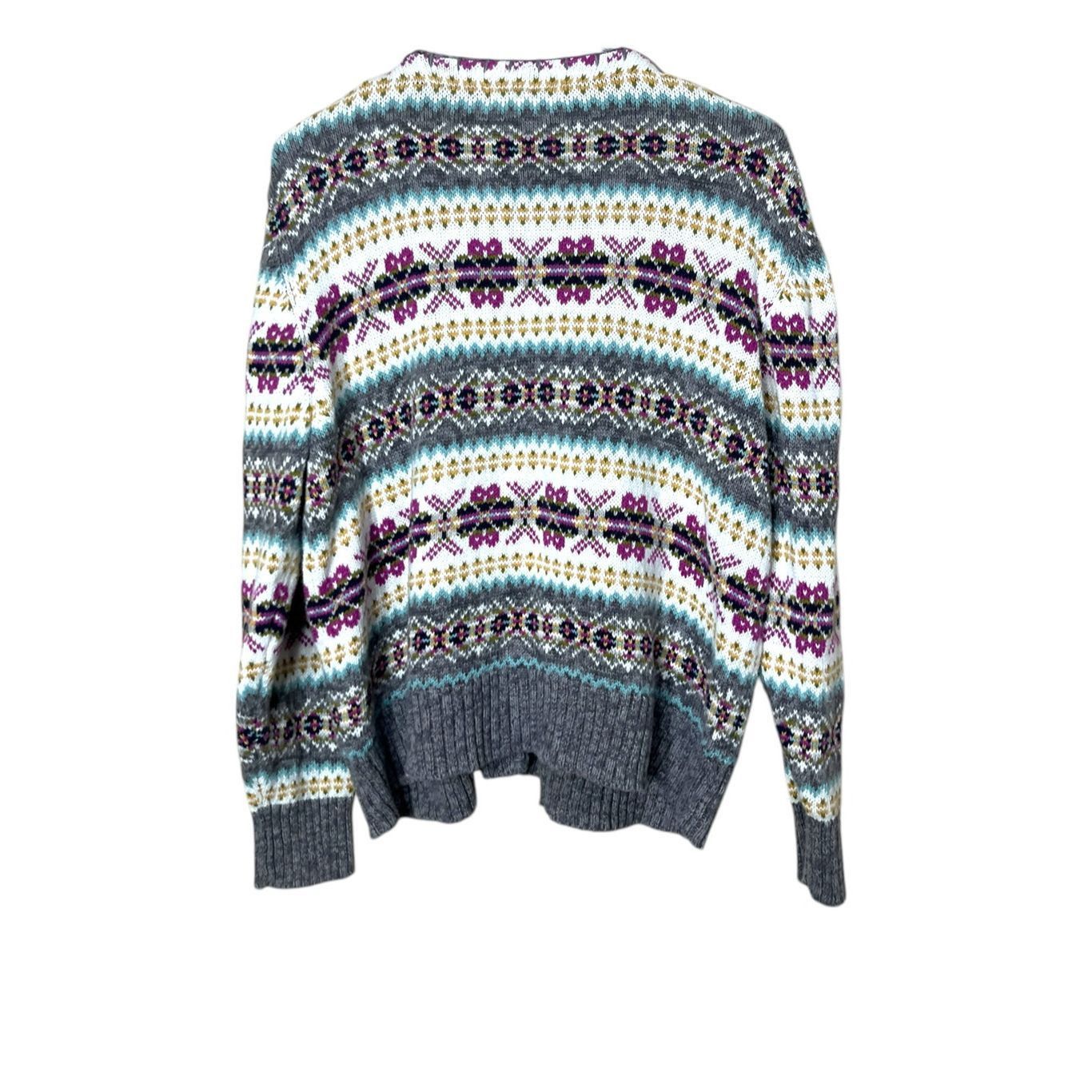 Other Vintage Heirloom Collectibles Fair Isles Button Front Cardigan Sweater Size L Size L / US 10 / IT 46 - 6 Thumbnail