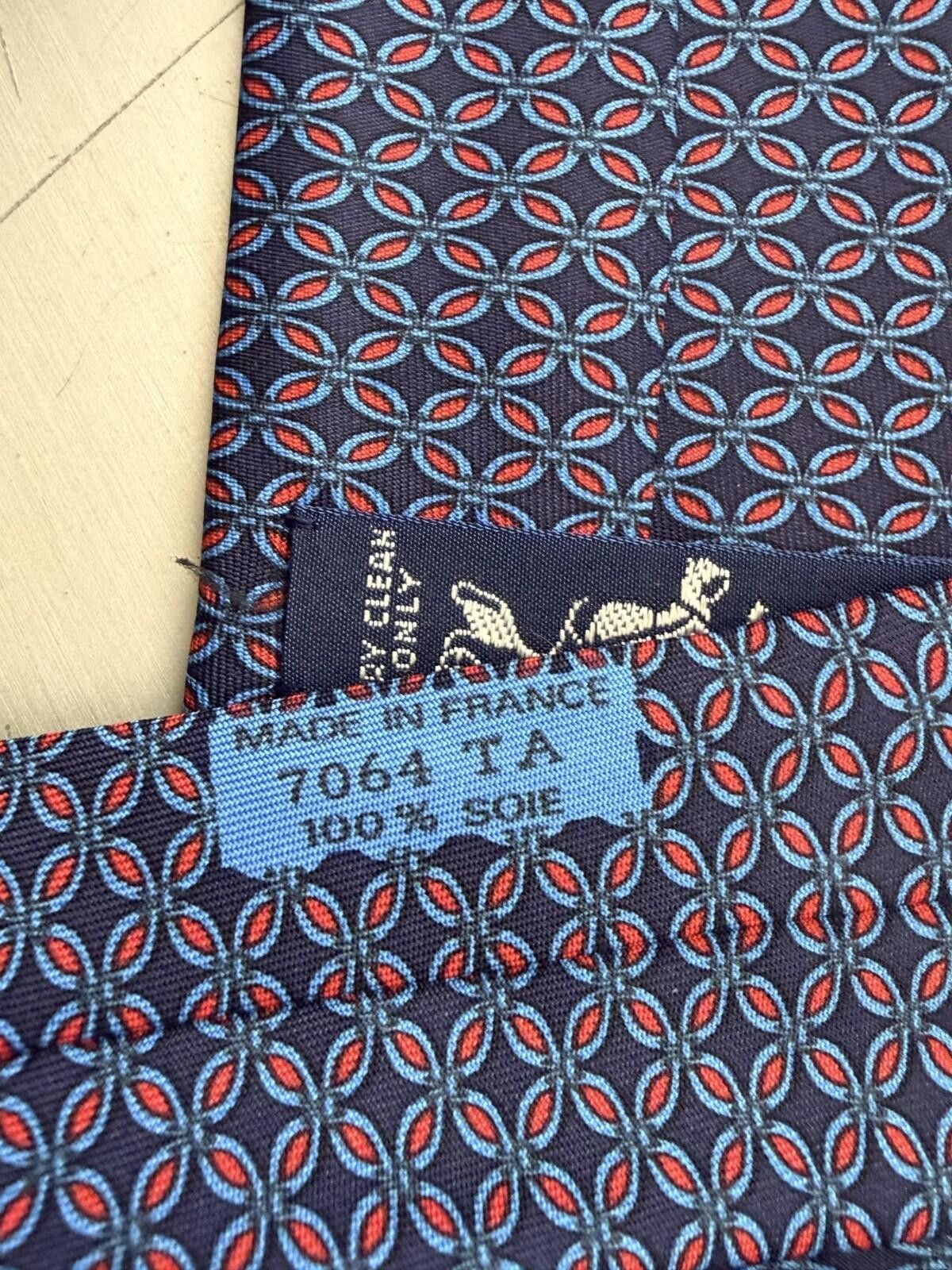 Hermes HERMES PARIS GEOMETRIC PRINT NECK TIE Size ONE SIZE - 4 Thumbnail