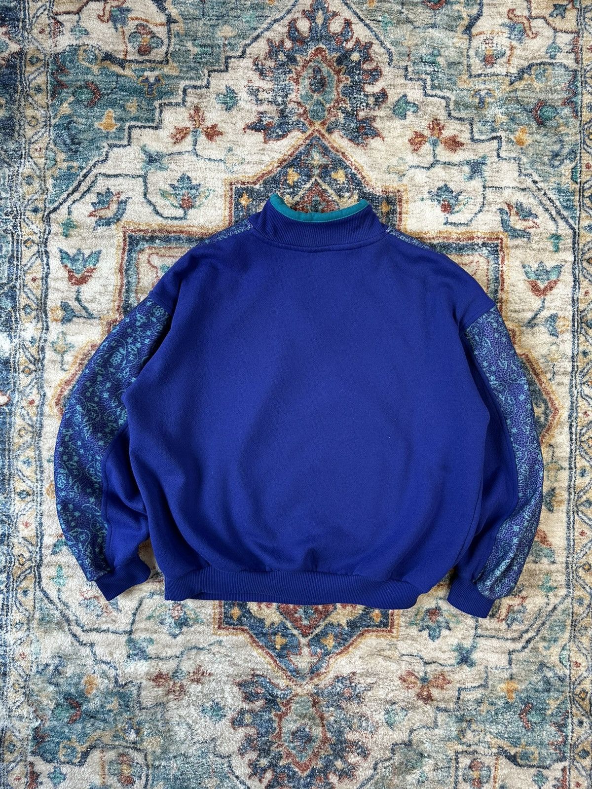 Foot Locker × Vintage Vintage Foot Locker Floral 1/4 Zip-up Sweatshirt Medium Size M / US 6-8 / IT 42-44 - 2 Thumbnail