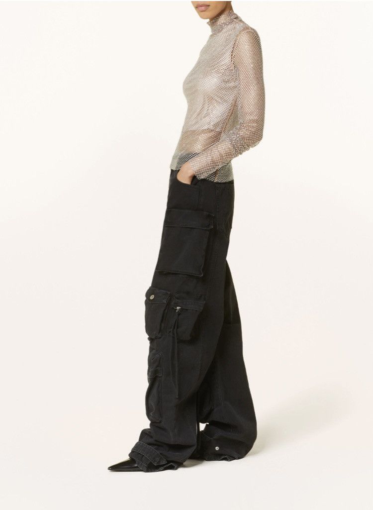The Attico The Attico Fern Cargo Jeans Black Size 26" / US 2 / IT 38 - 4 Thumbnail