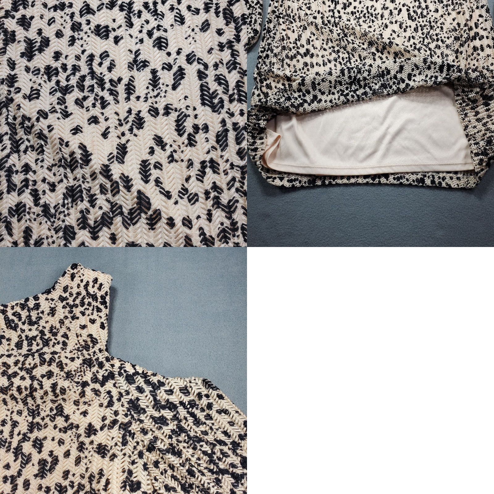 Sears Simply Styled By Sears Dress Womens Small Cold Shoulder Sleeve Beige Black Dots Shirt? Size S / US 4 / IT 40 - 8 Thumbnail