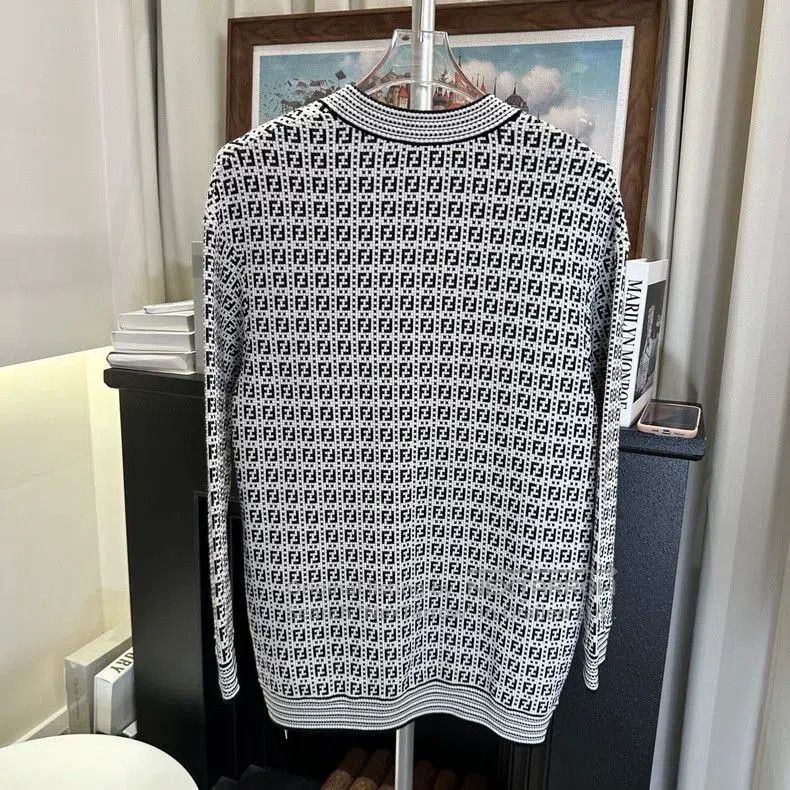 Fendi Monogram Knit Cardigan .