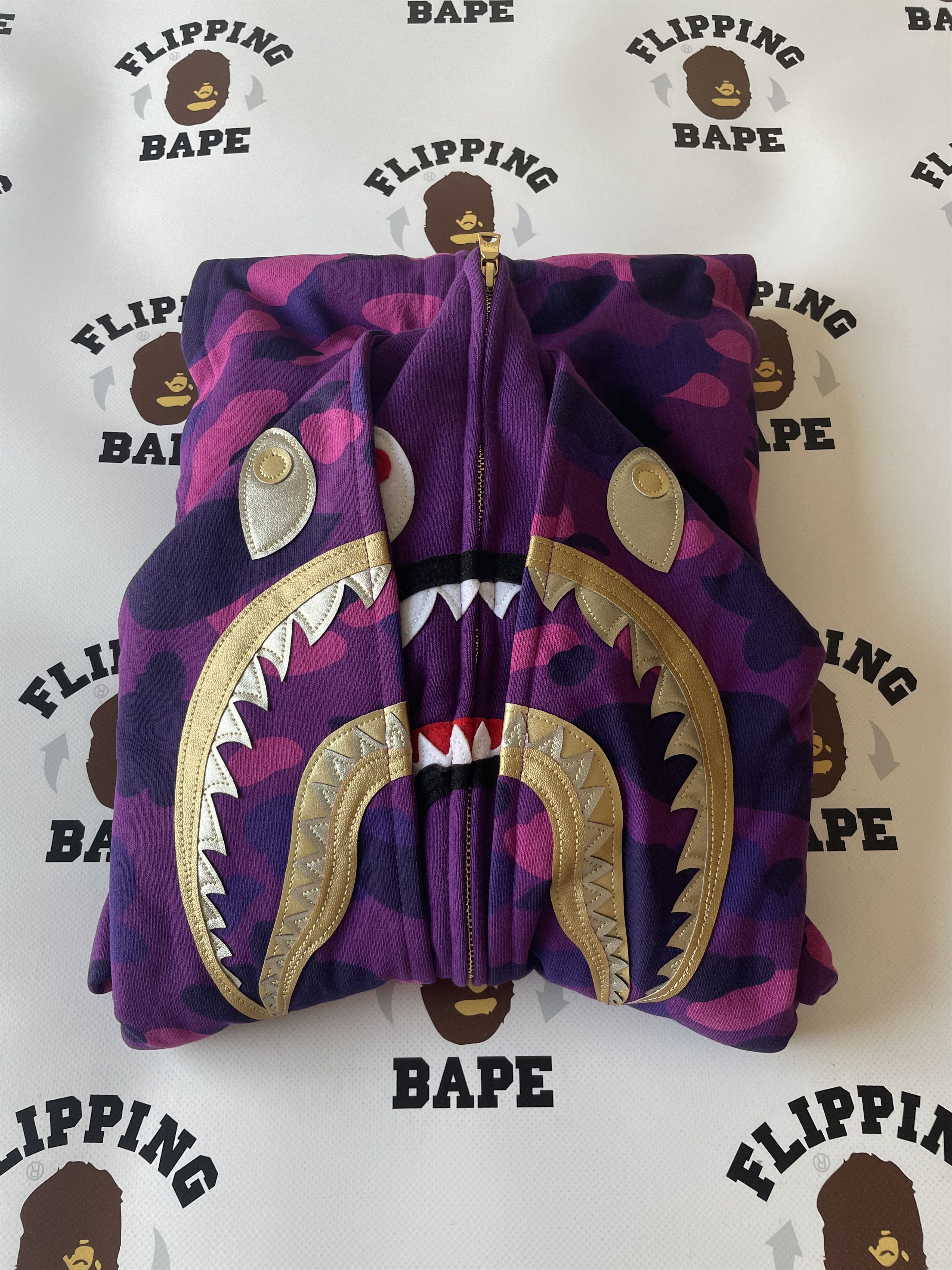 Bape BAPE COLOR CAMO DOUBLE SHARK FULL ZIP HOODIE Size US L / EU 52-54 / 3 - 3 Thumbnail