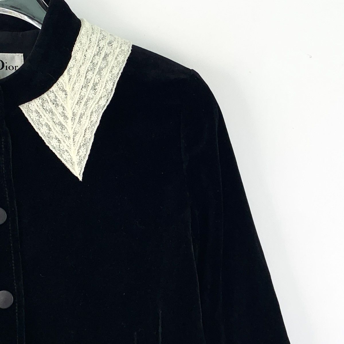 Dior Dior Black Lace Velvet Cotton Single Breasted Jacket Size XS / US 0-2 / IT 36-38 - 3 Thumbnail