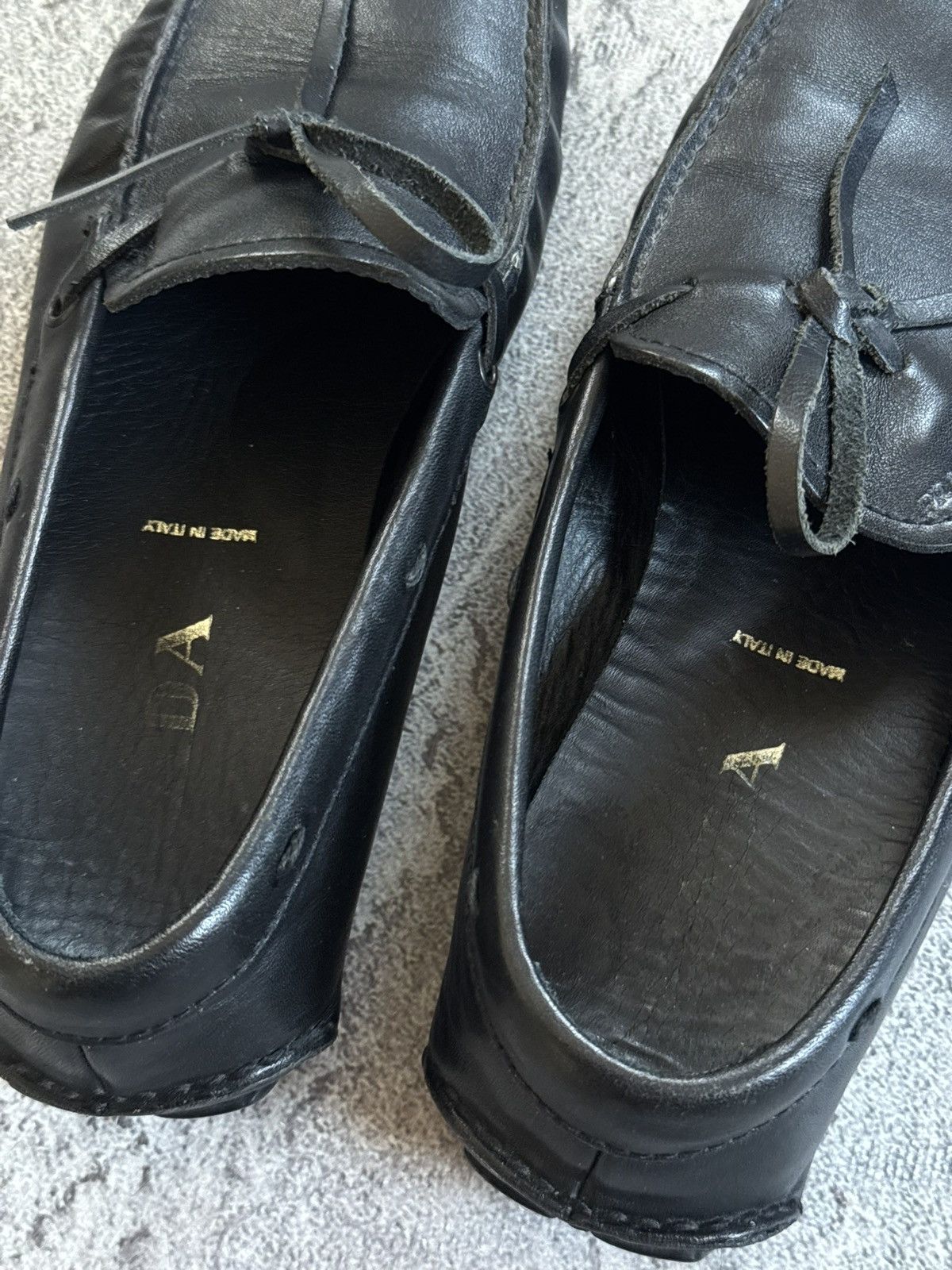 Prada Prada retro black leather low top shoes loafers casual Size US 5.5 / IT 35.5 - 14 Thumbnail