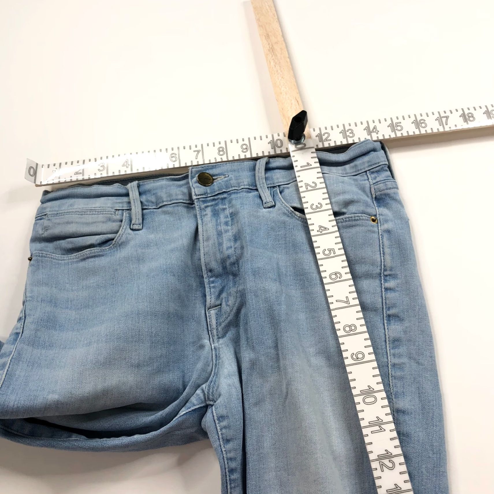 Frame FRAME Le High Skinny Crop 27 (Fits 28W 27L) Mid Rise Denim Jeans HRJ FRAME Jeans Distressed Cropped 5-Pocket Womens II Size 27" / US 4 / IT 40 - 6 Thumbnail