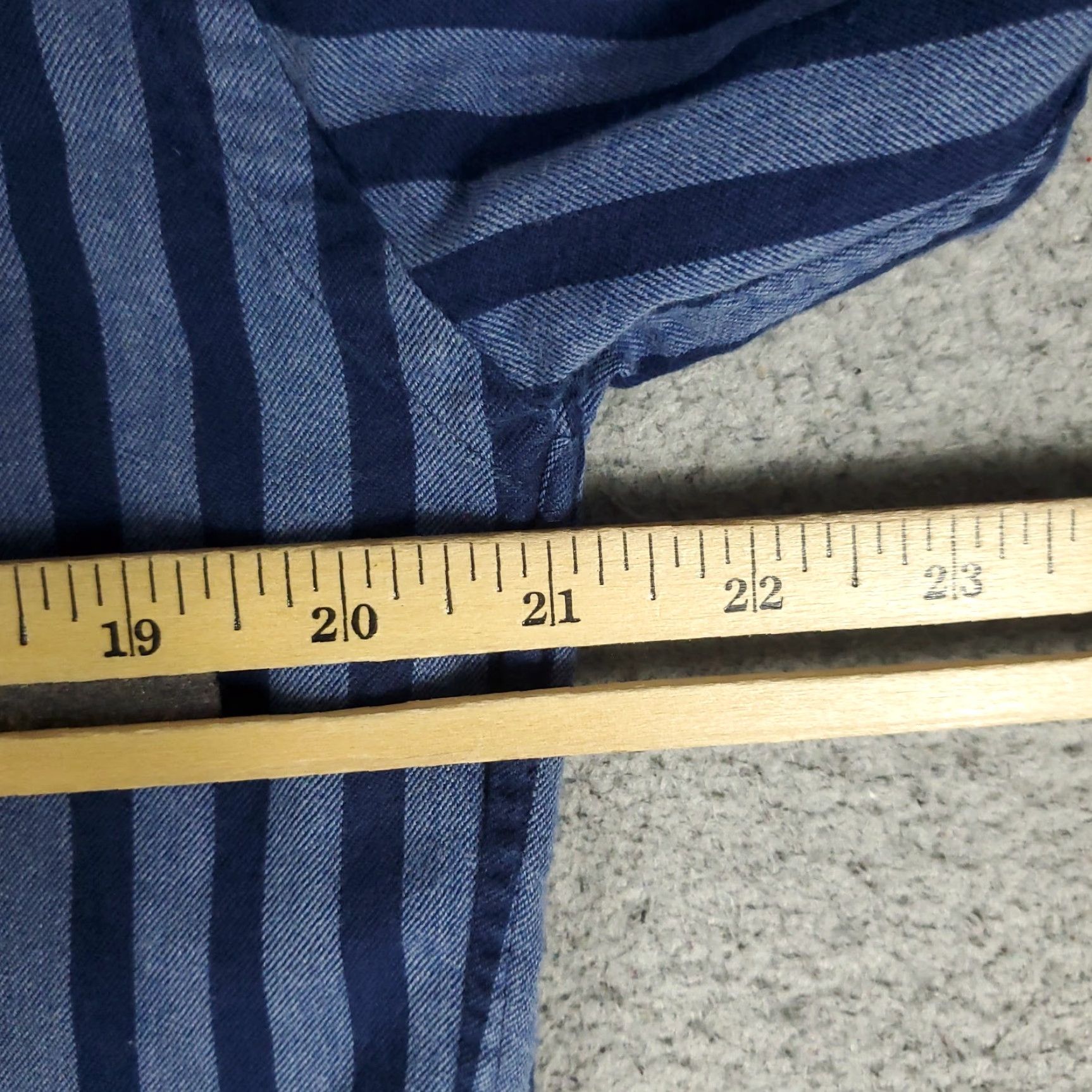 Eton Eton Mens Dress Shirt Striped Blue 16 41 Large Long Sleeve Button Up Collared Classic 100% Cotton Regular Size 42R - 5 Thumbnail