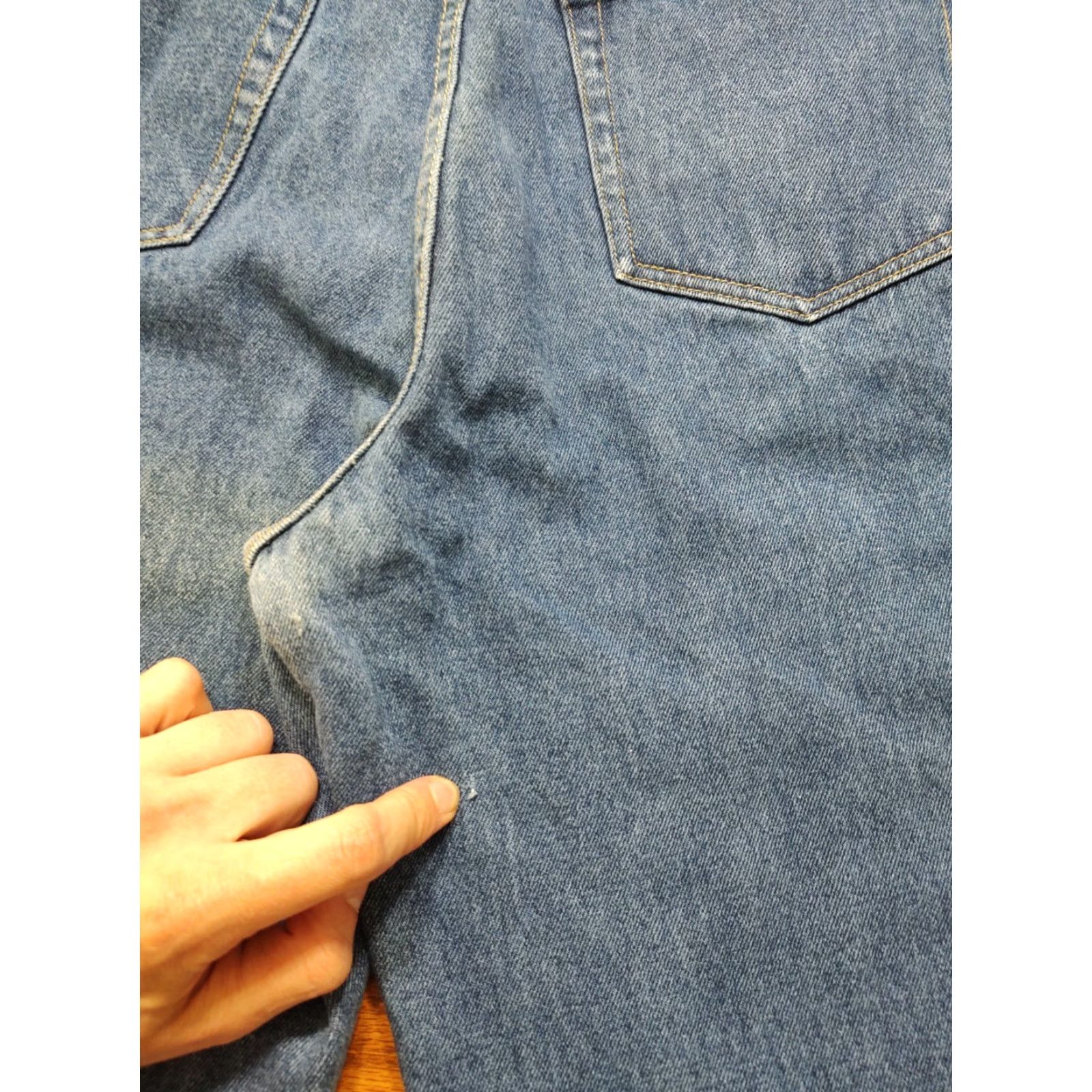 Vintage VINTAGE Cabela's Jeans Brush Guard Blue Denim 36x30 Mens Regular 5-Pocket Logo USA Cowboy Hunting Blue Jeans Size US 36 / EU 52 - 4 Thumbnail