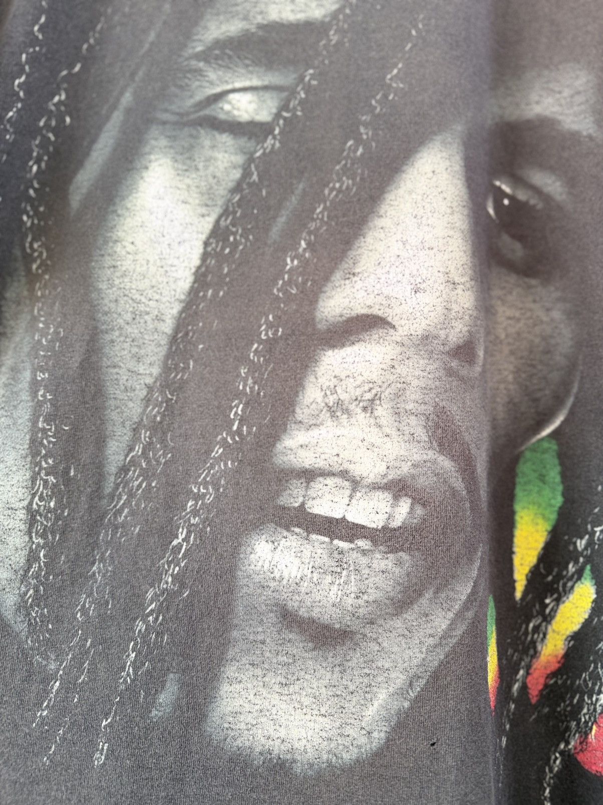 Band Tees Thrashed Vintage 90s Bob Marley Ragga Muffins Festival Faded Size US L / EU 52-54 / 3 - 6 Thumbnail