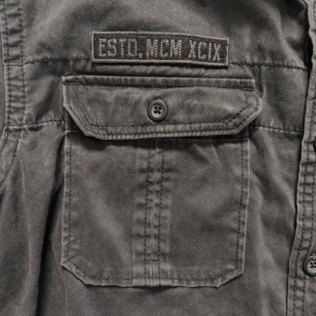 Nautica Nautica Jeans Co. Washed Black Military Button Down Shirt XL Size US XL / EU 56 / 4 - 3 Thumbnail