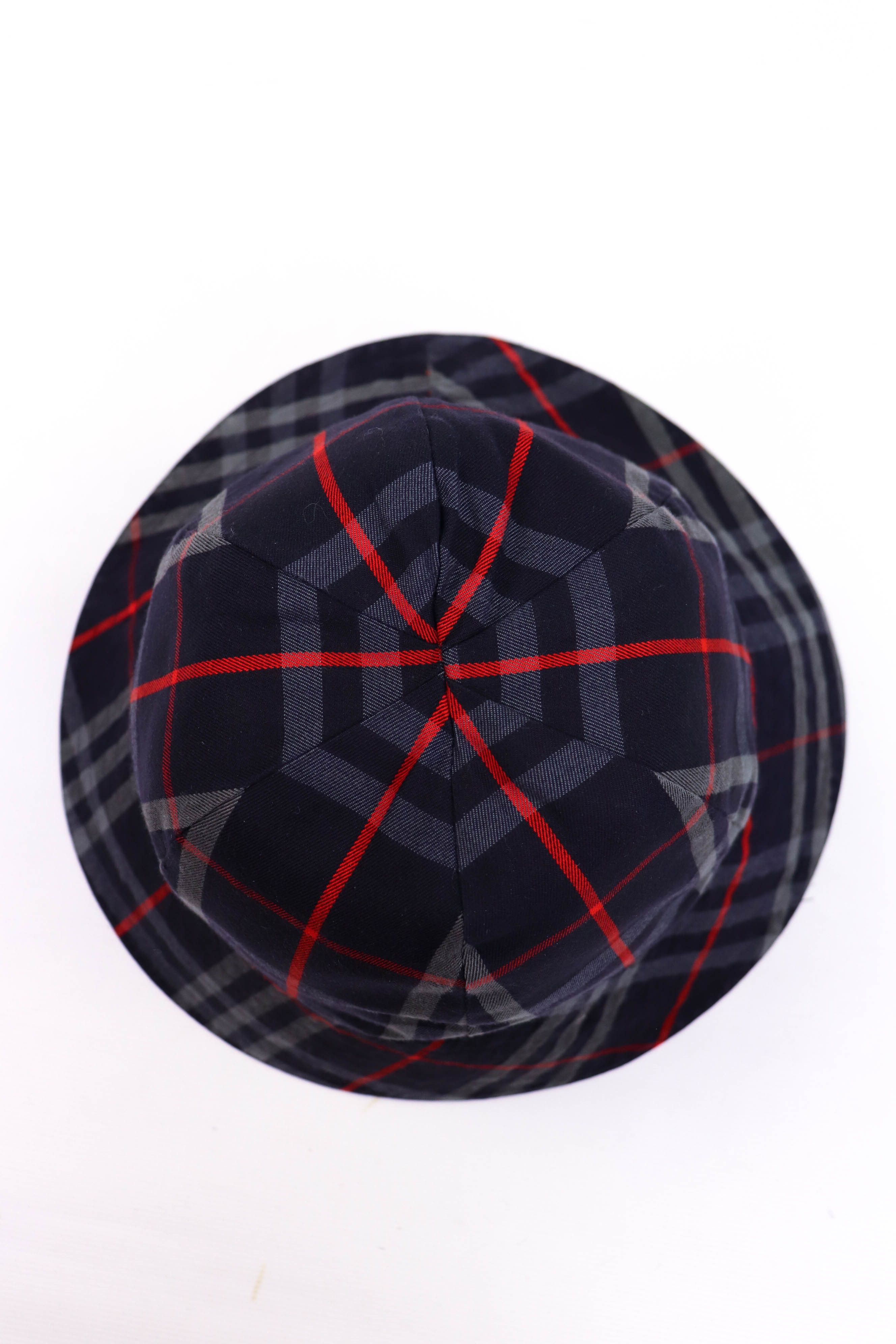 Burberry Burberrys Vintage Blue Nova Check Reversible Bucket Hat Size ONE SIZE - 6 Thumbnail
