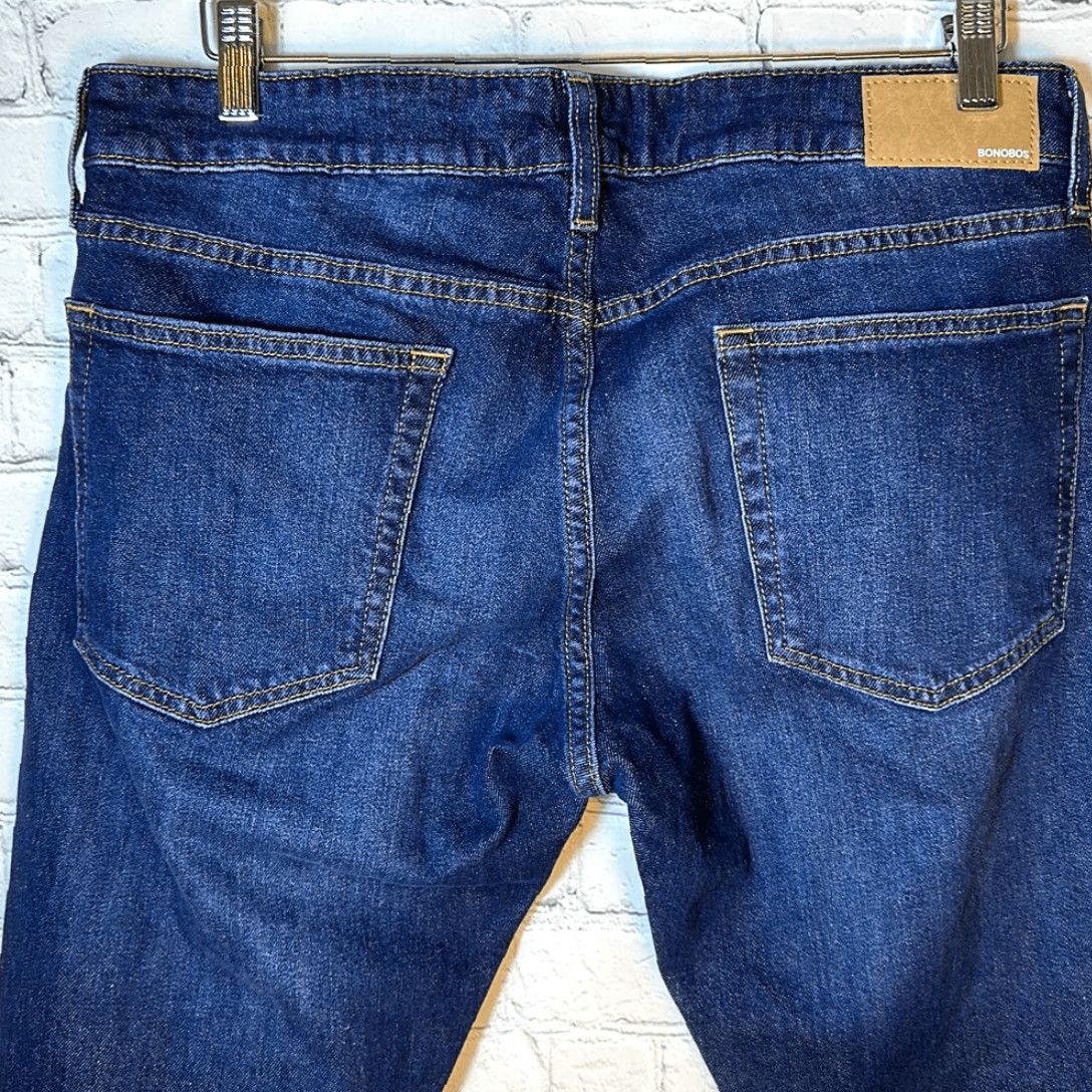 Bonobos Bonobos Jeans Mens Size 32 30 Blue All Season Dark Rinse Denim Straight Leg Denim Jeans Men's Regular Inseam 32 Athletic Style Size US 32 / EU 48 - 4 Thumbnail