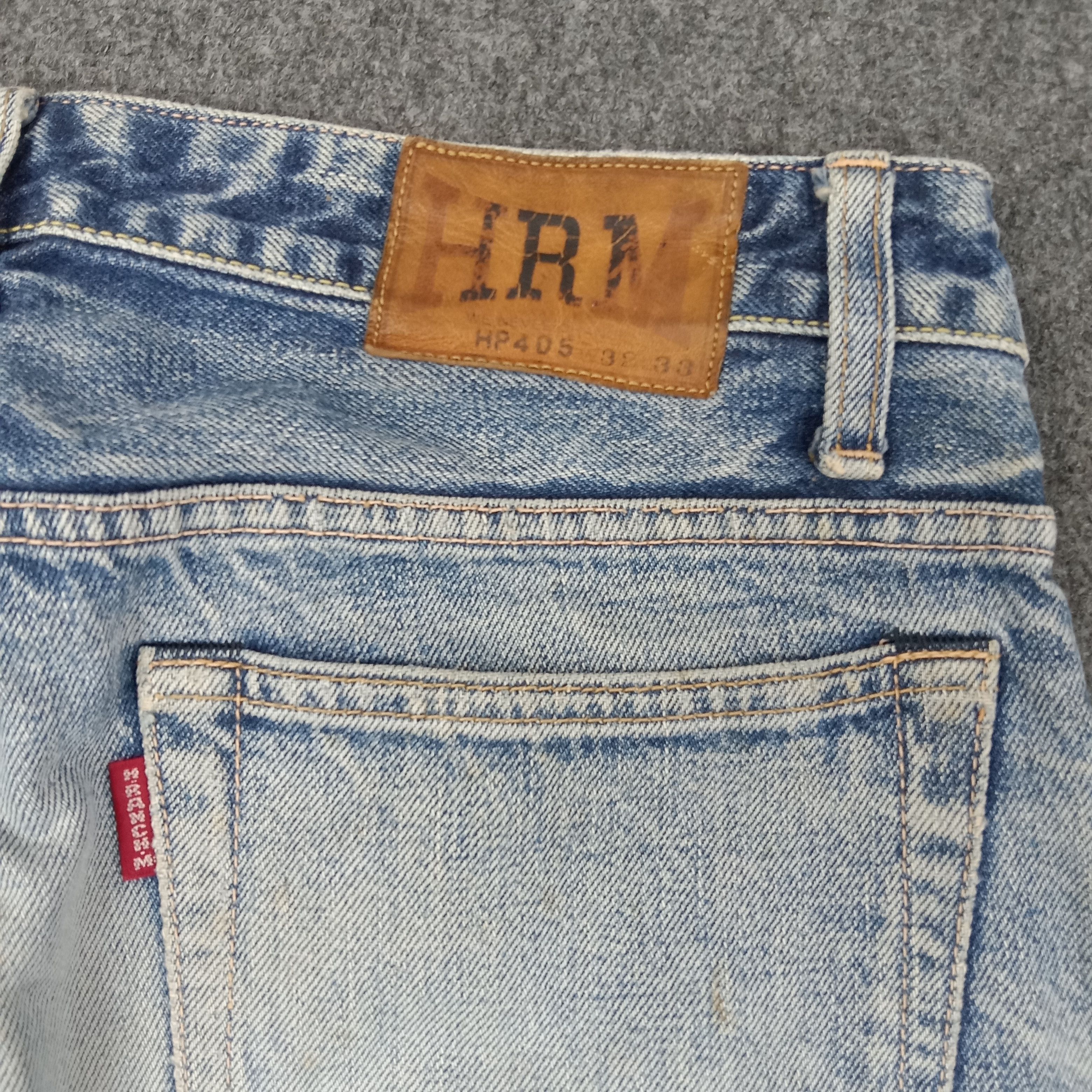 HOLLYWOOD RANCH MARKET H.Ranch.M Distressed Style Selvedge Denim Jeans C244N29 Size US 32 / EU 48 - 7 Thumbnail