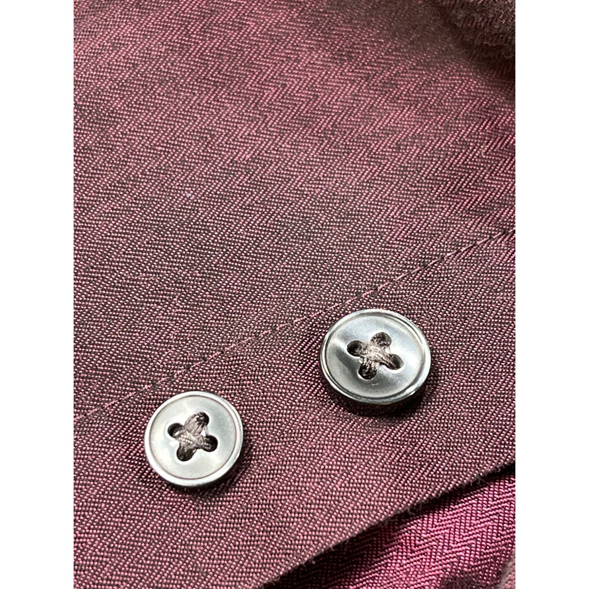 Calvin Klein Calvin Klein SKU 7661 Mens Burgundy Long Sleeve Button Up Sh Size US XL / EU 56 / 4 - 15 Thumbnail