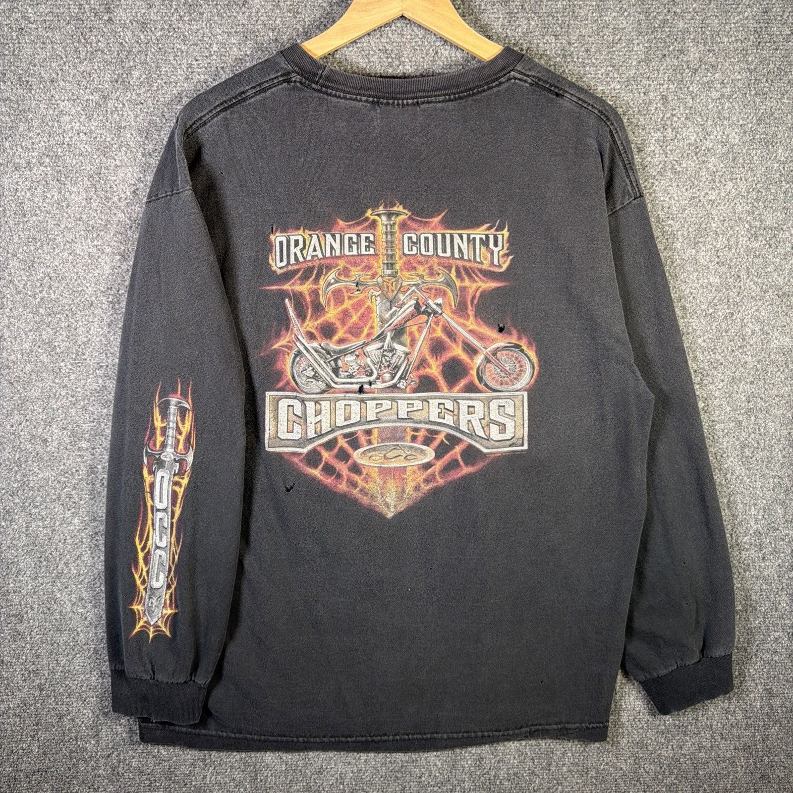 West Coast Choppers Vintage Orange County Choppers Shirt Mens XL 90s Long Sleeve Size US XL / EU 56 / 4 - 1 Thumbnail