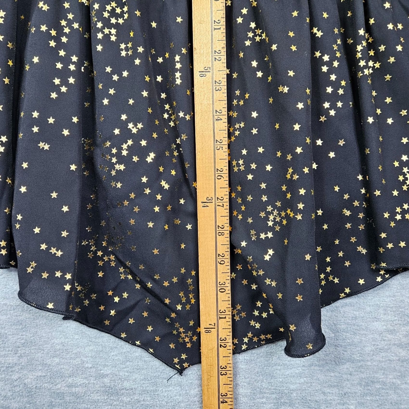 Vintage BLOOMCHIC Blouse Women's Black Gold Star Asymmetrical Lantern Sleeve Shirt Plus Size 18-20 Size XXL / US 16-18 / IT 52-54 - 5 Thumbnail