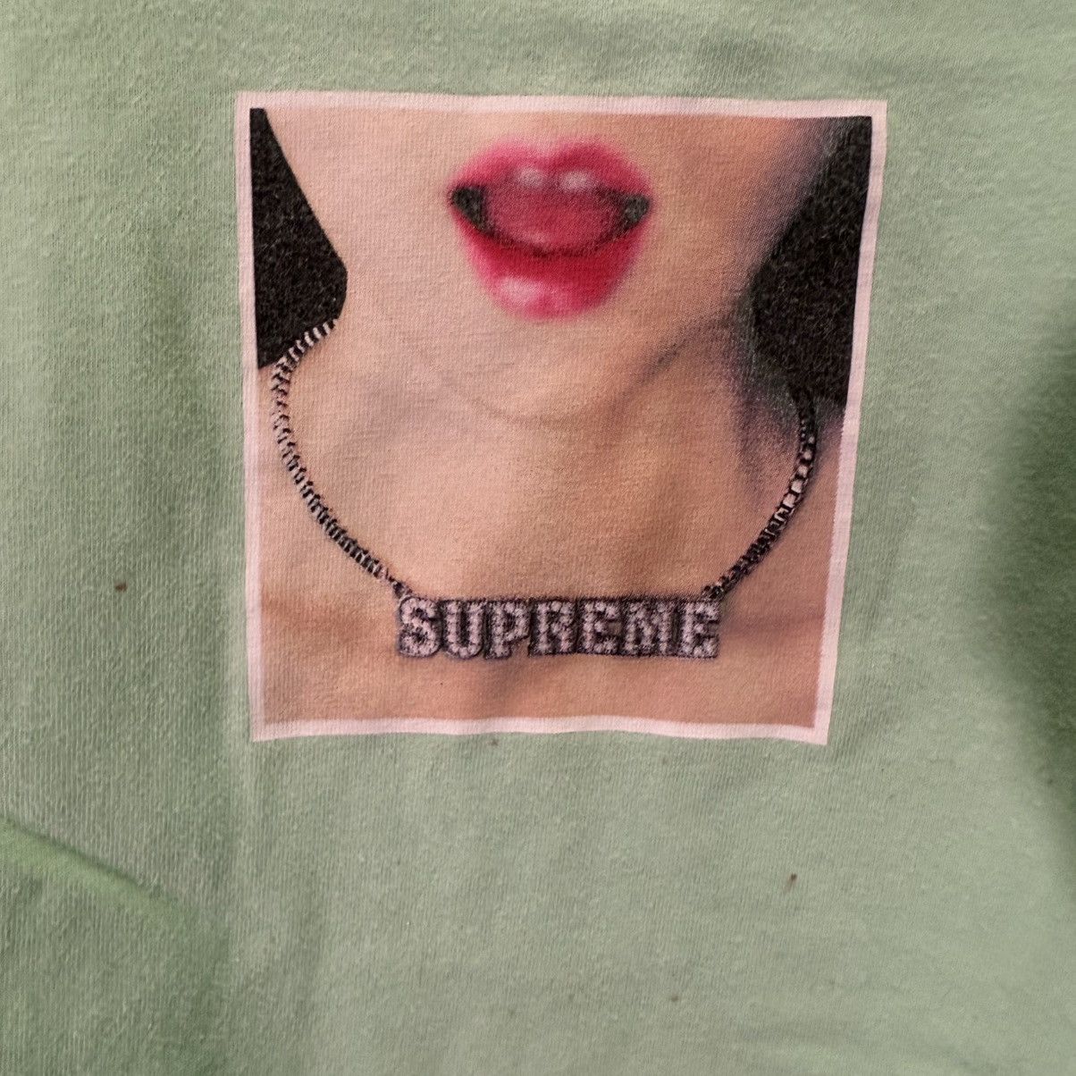 Supreme Supreme Necklace Tee Pale Mint Medium SS18 Size US M / EU 48-50 / 2 - 3 Thumbnail