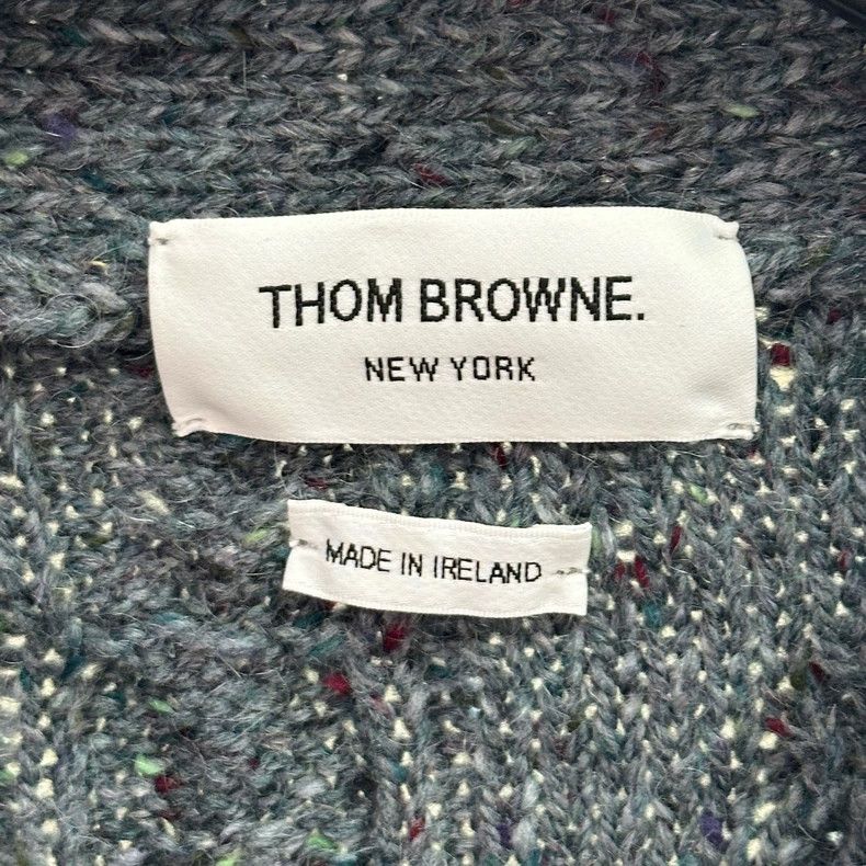 Thom Browne Thom Browne Light grey wool knit cardigan Size US M / EU 48-50 / 2 - 5 Thumbnail