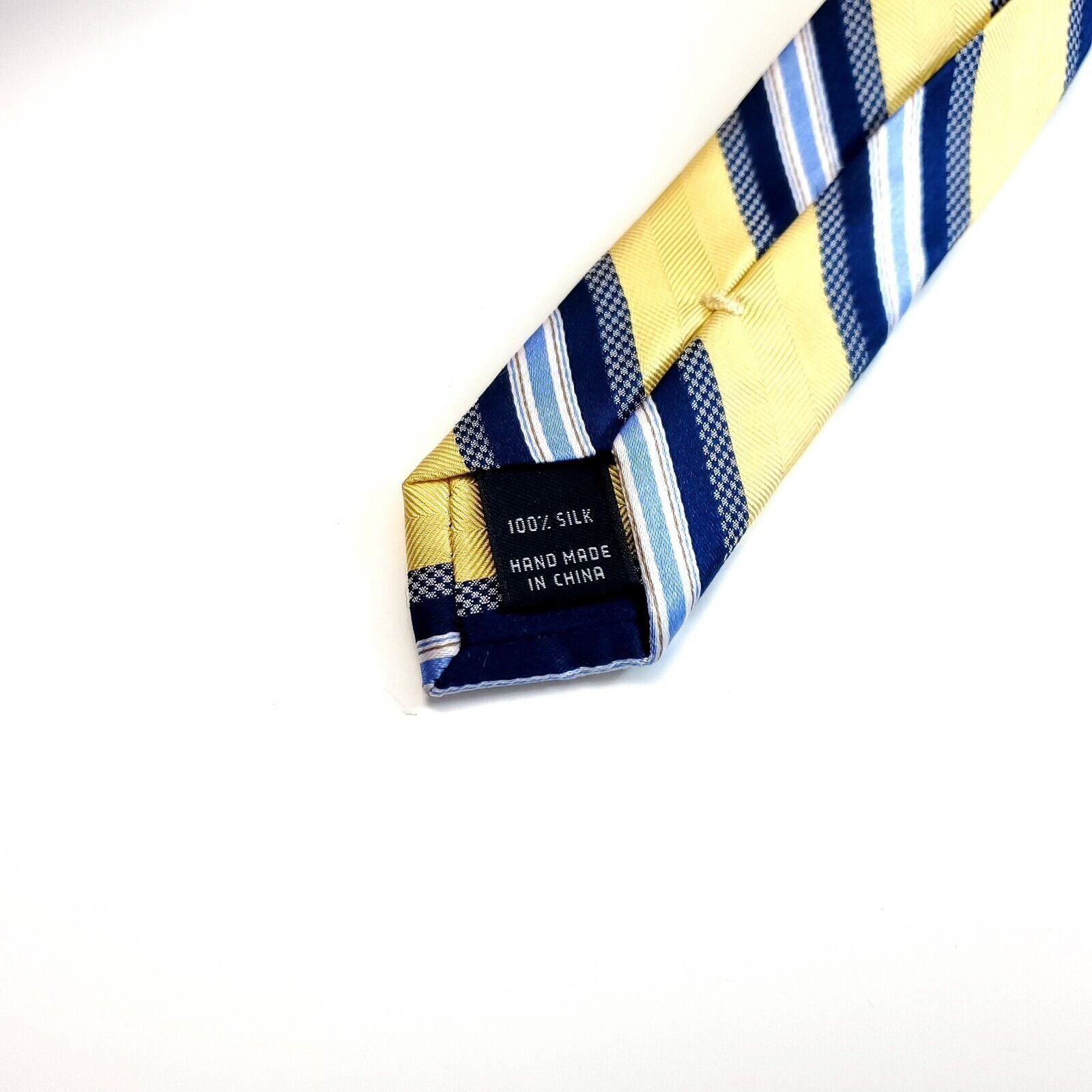 Jos. A. Bank Jos A Bank Signature Collection Yellow Blue Striped Woven Si Size ONE SIZE - 4 Thumbnail