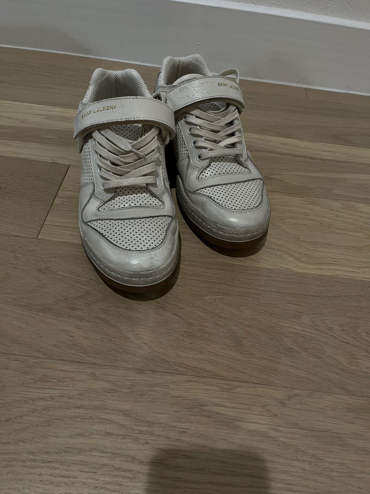 Saint Laurent Paris SL24 Perforated Leather Sneakers. Size 8 Size US 8 / EU 41 - 16 Thumbnail