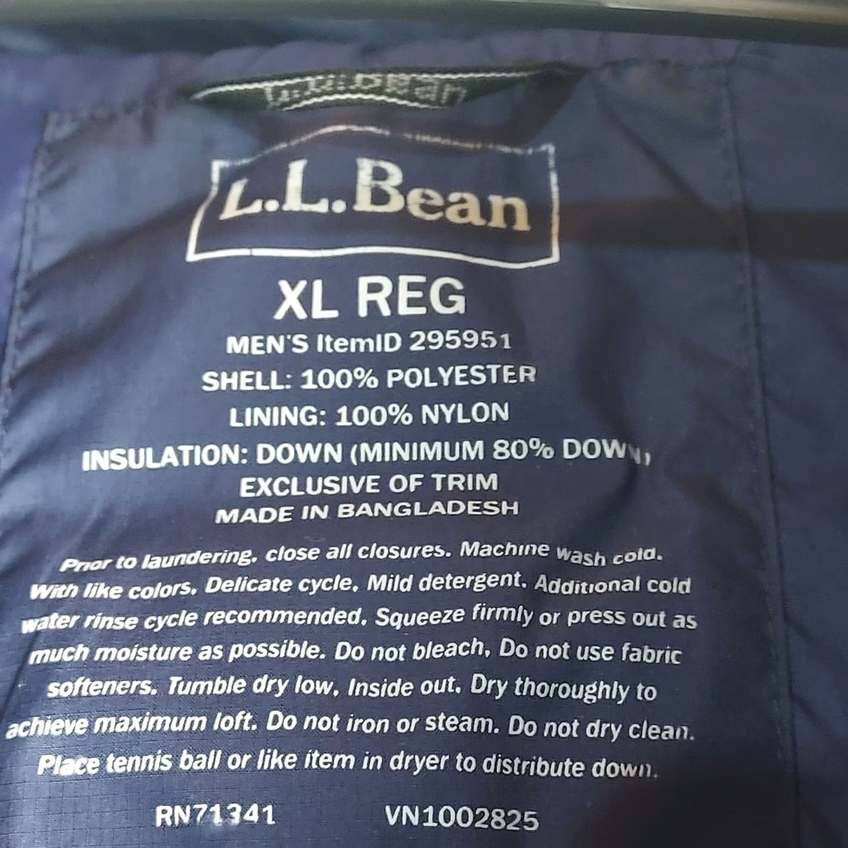 Vintage L.L. Bean Down Puffer Vest Mens XL Blue Full Zip Insulated Outdoor Jacket Vest Size US XL / EU 56 / 4 - 3 Thumbnail