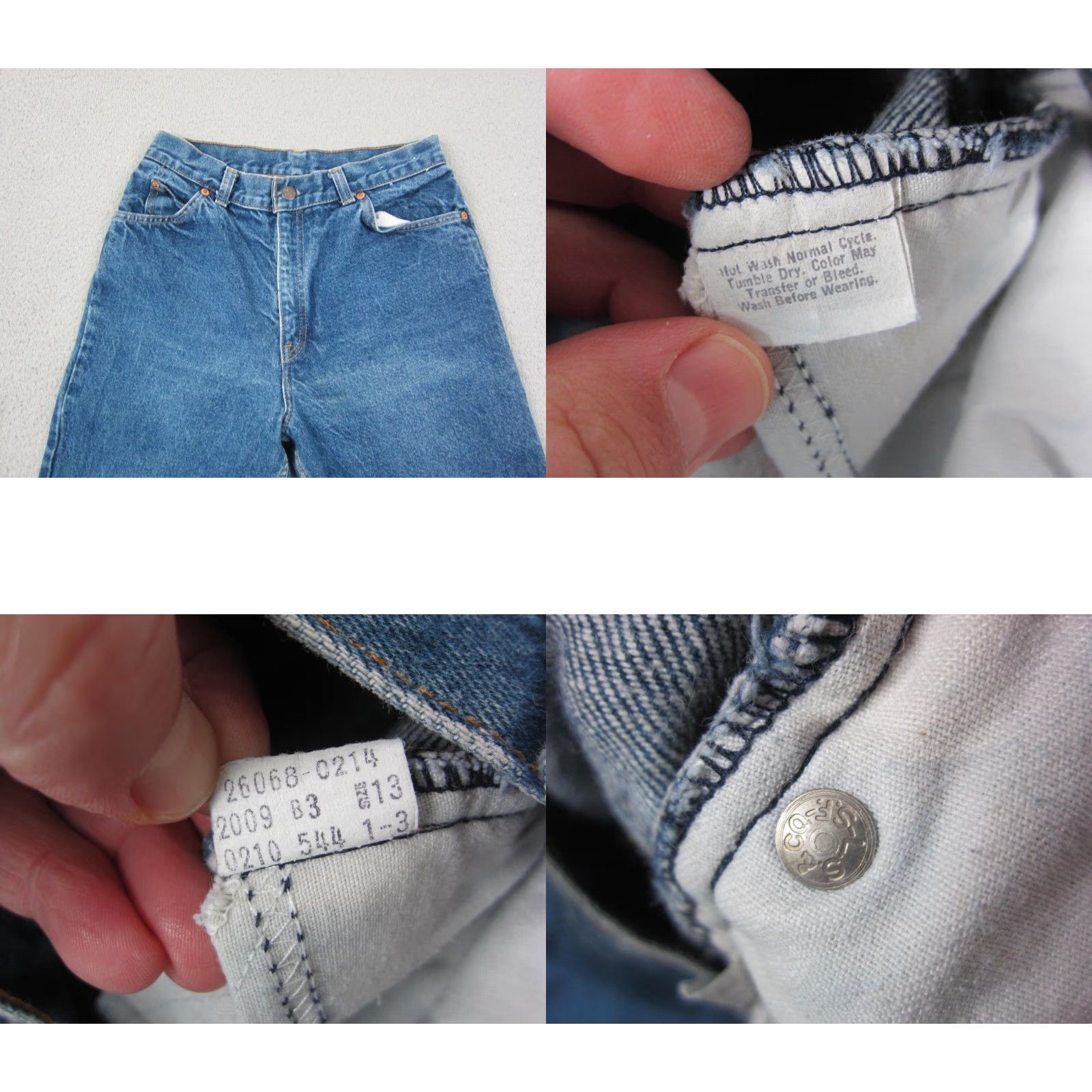 Levi's VINTAGE Levi's Jeans Womens 26x33 Blue Denim Straight Leg White Tab Dark Wash Jeans Womens 90s Mens Ladies? Size 26" / US 2 / IT 38 - 8 Thumbnail