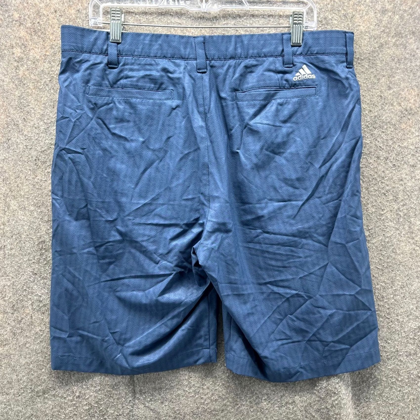 Adidas Adidas Shorts Mens 34 Blue Navy Chino Flat Front Golf Athletic Striped 365 Size US 34 / EU 50 - 2 Thumbnail