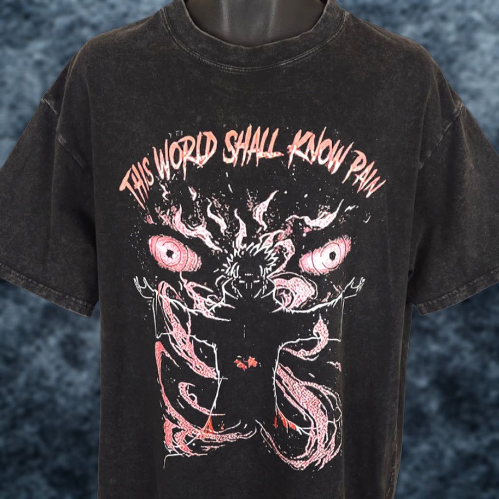 Vintage Naruto T Shirt Mens Size Medium Black This World Shall Know Pain Japanese Manga OVERSIZED Shirt Mens Size US M / EU 48-50 / 2 - 1 Thumbnail