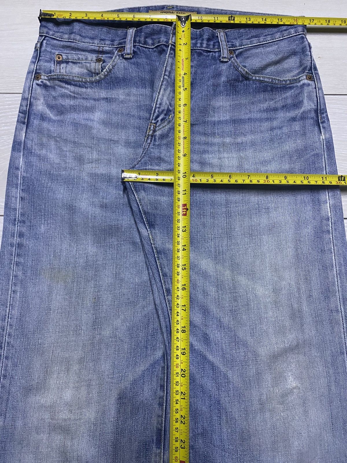 Japanese Brand Vintage Japanese Uniqlo S-002 Light Wash Distressed Jeans Size US 33 - 13 Thumbnail