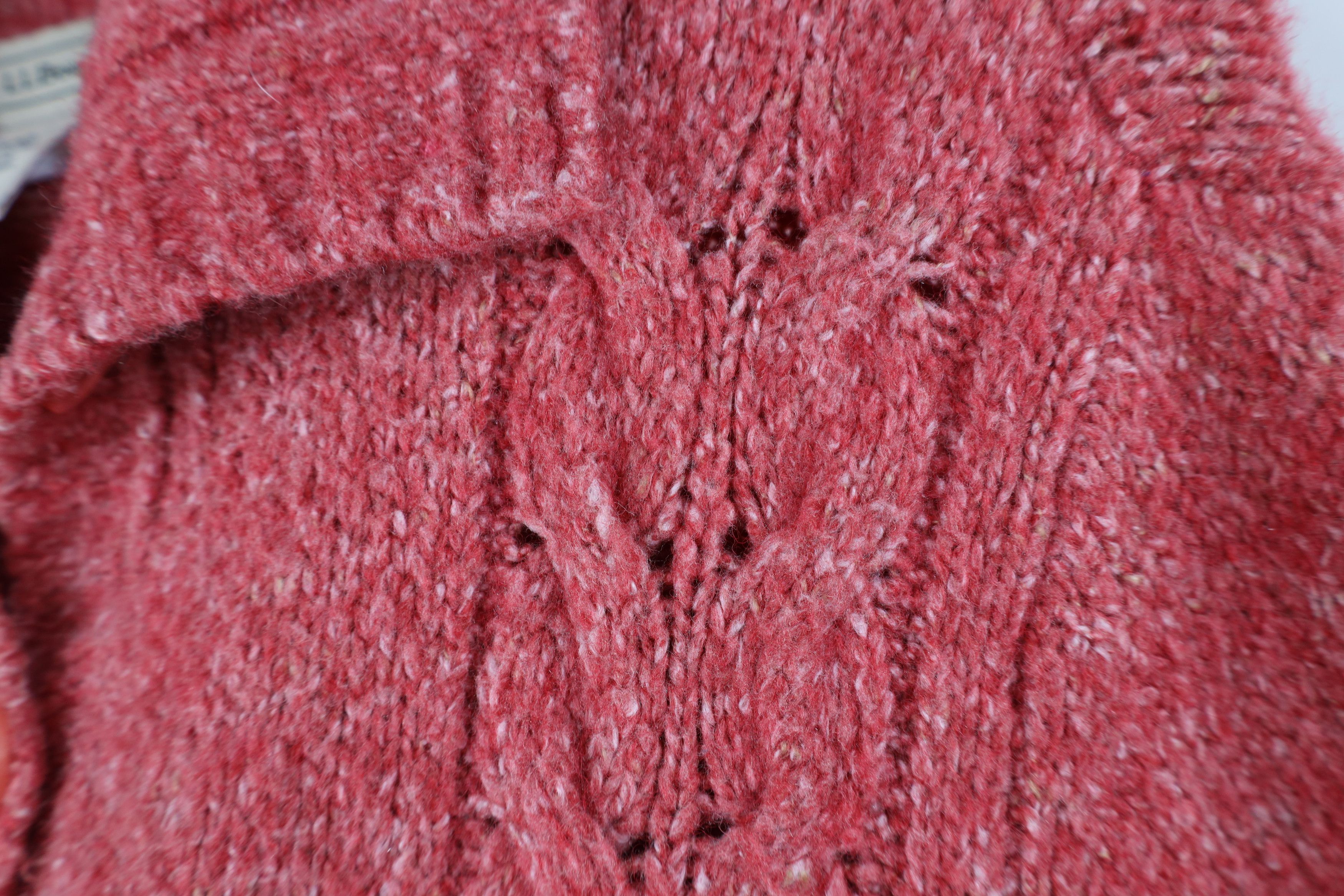 L.L. Bean Vintage LL Bean Wool Blend Cable Knit Cardigan Sweater Size XL / US 12-14 / IT 48-50 - 12 Thumbnail
