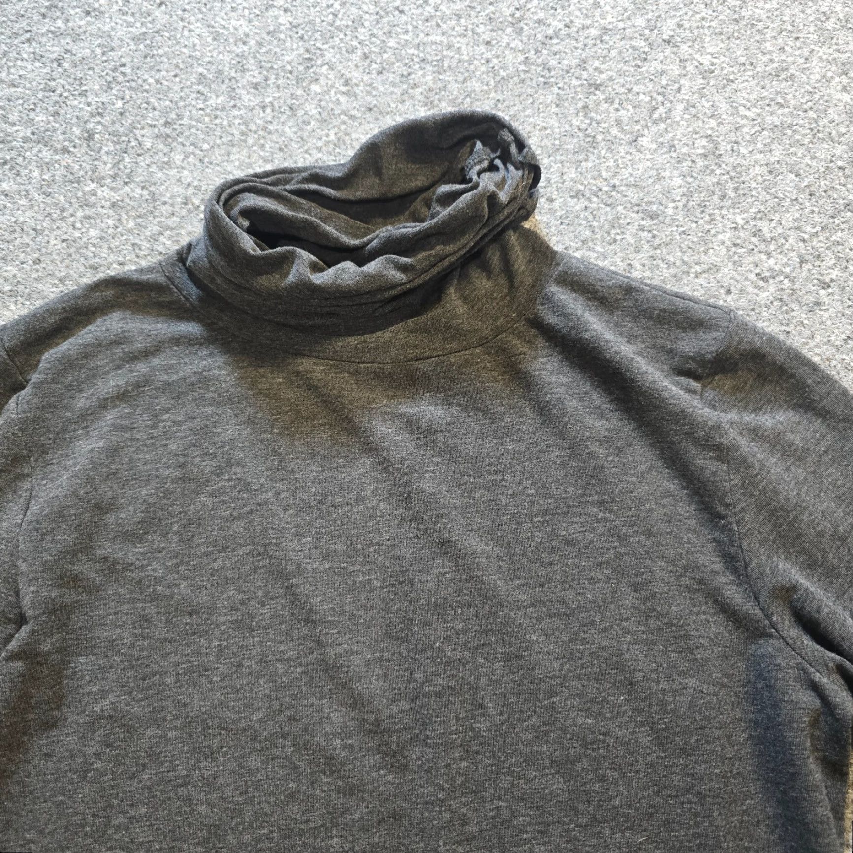 Vintage Peruvian Connection Top Womens Medium Gray Turtleneck Pima Cotton Long Sleeve Size M / US 6-8 / IT 42-44 - 2 Thumbnail