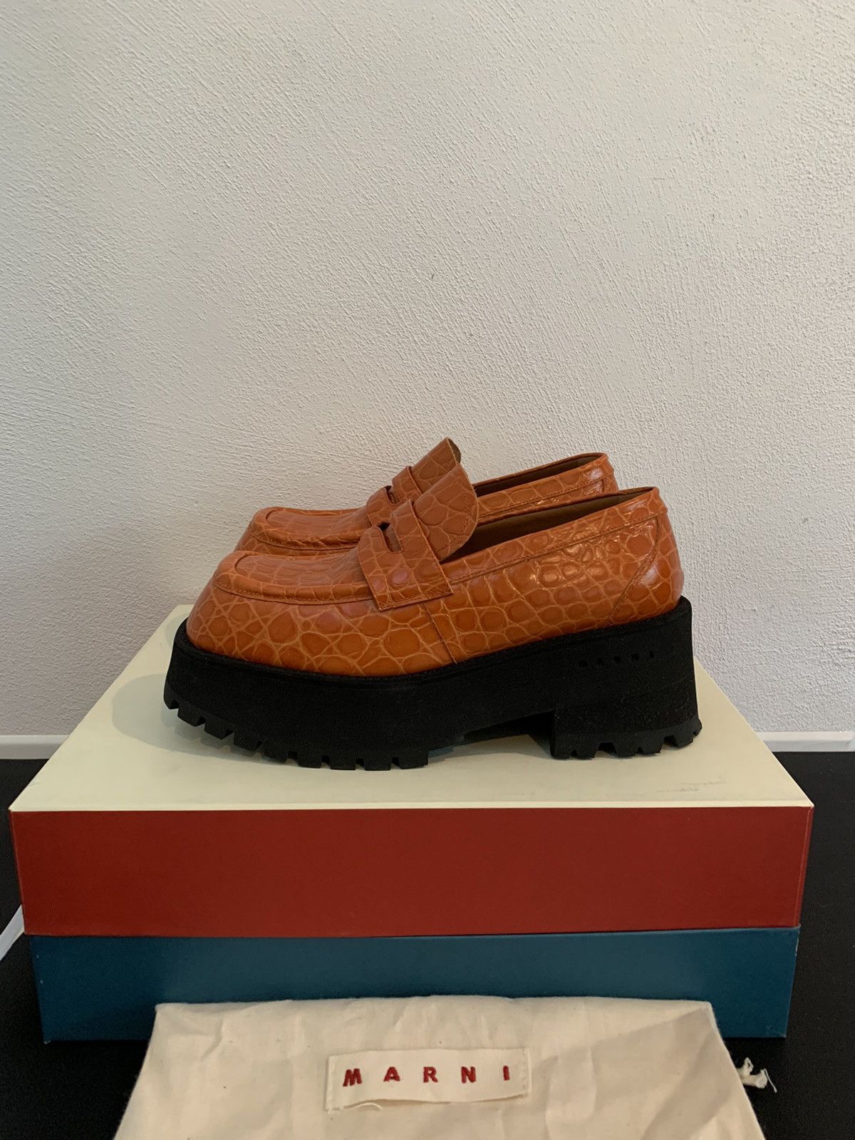 Marni Marni Platform Leather Loaffers Size US 7 / IT 37 - 2 Thumbnail