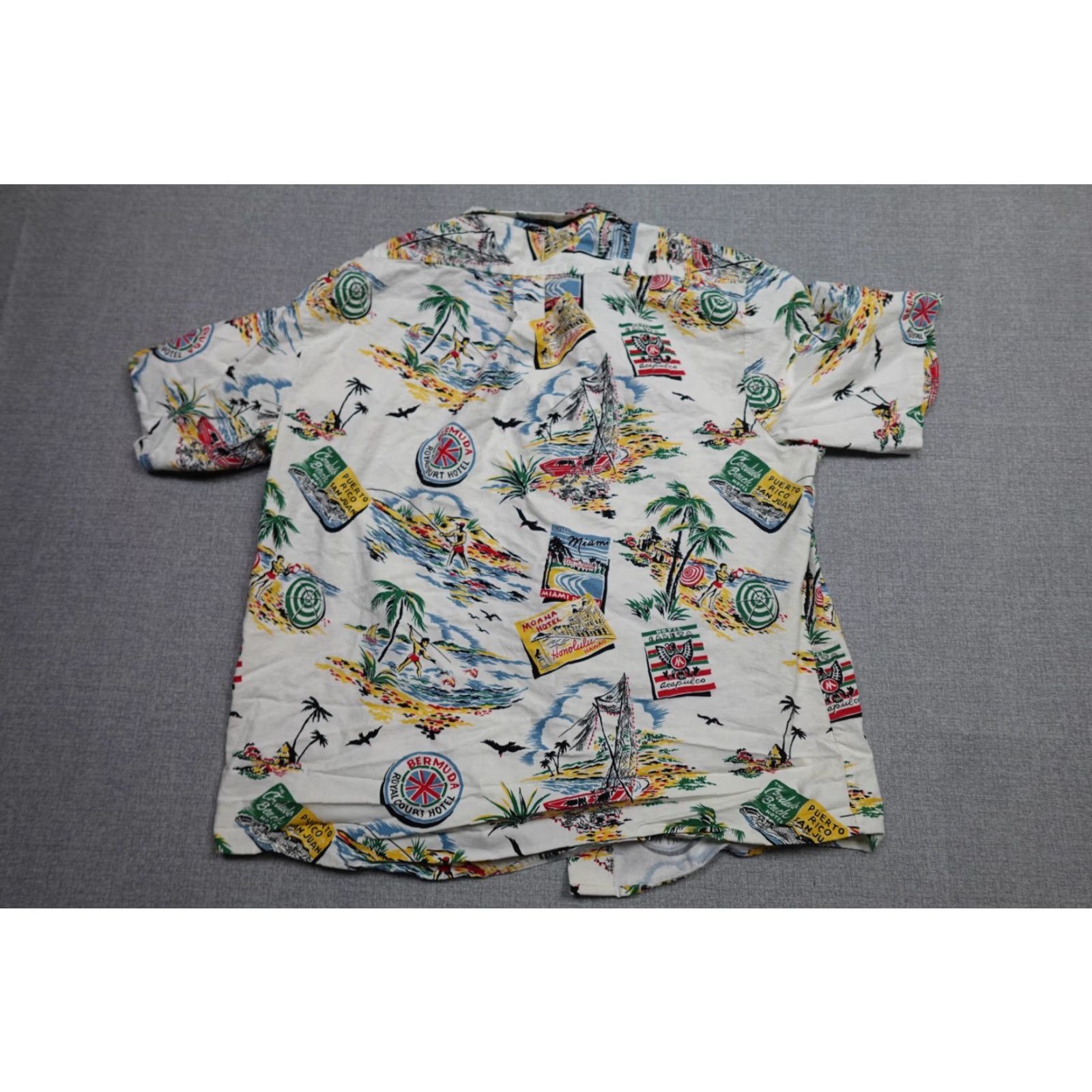 Vintage VINTAGE Angelica Shirt Mens 2XL White Hawaiian Floral Button-Up Adults 2XL Mens Size US XXL / EU 58 / 5 - 5 Thumbnail