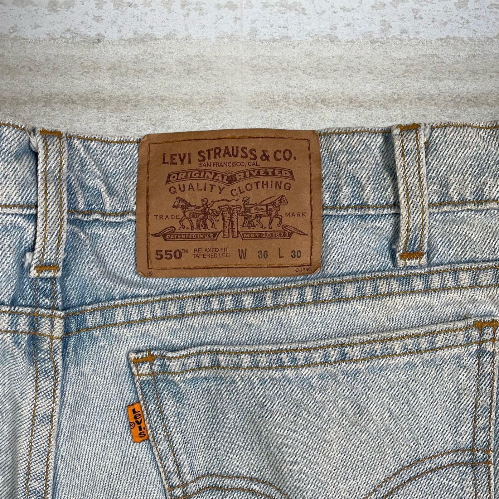 Levi's Vintage 90s Orange Tab Levis Jeans 36x30 Relaxed Light Wash Size US 36 / EU 52 - 4 Thumbnail