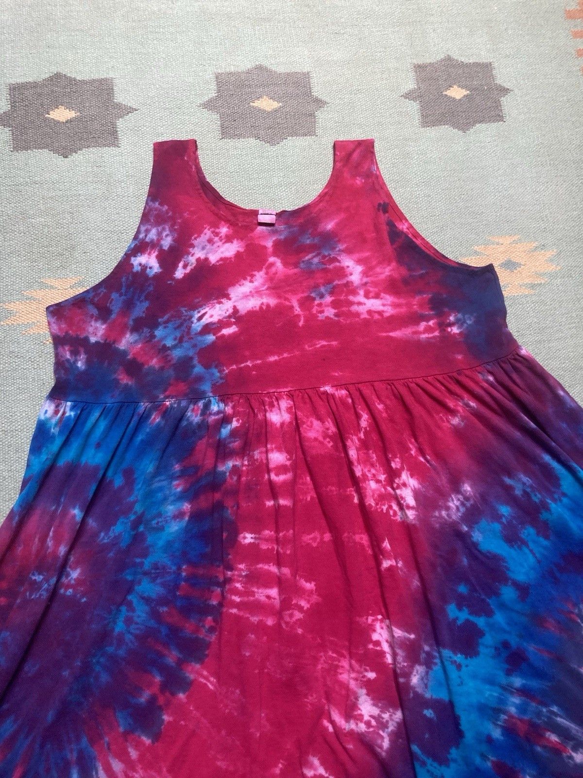 Vintage Vtg tie dye tank dress Dharma trading co hippie women’s XXL Size XXL / US 16-18 / IT 52-54 - 2 Thumbnail