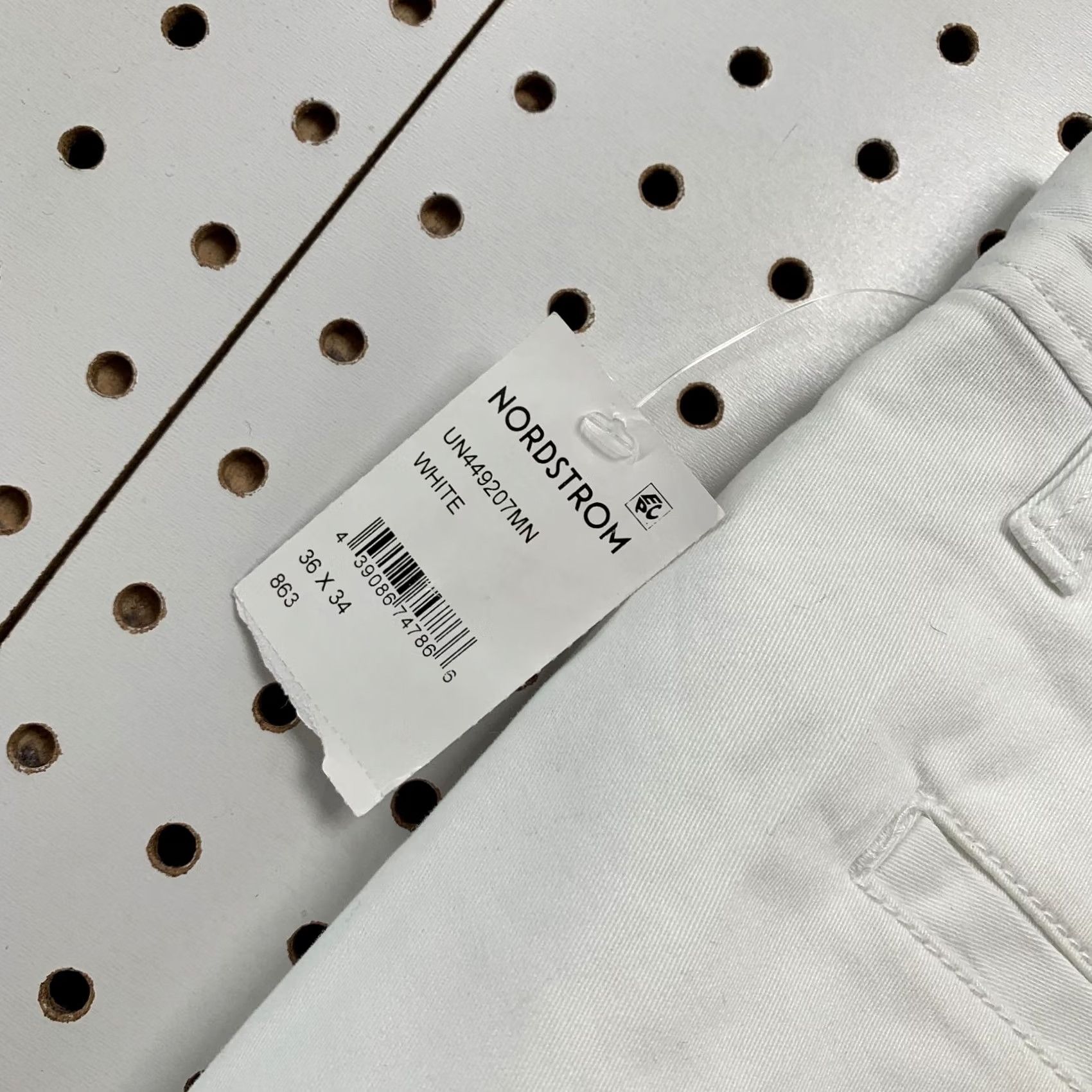 Vintage 14th & Union Chino Pants Mens 36X34 White Slim Fit Stretch NWT Work Preppy Casual Pants Size US 36 / EU 52 - 7 Thumbnail