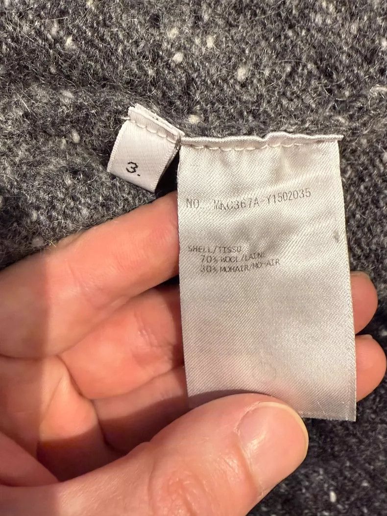 Thom Browne Thom browne Black and gray four-bar wool cardigan jacket 25 Size US L / EU 52-54 / 3 - 5 Thumbnail