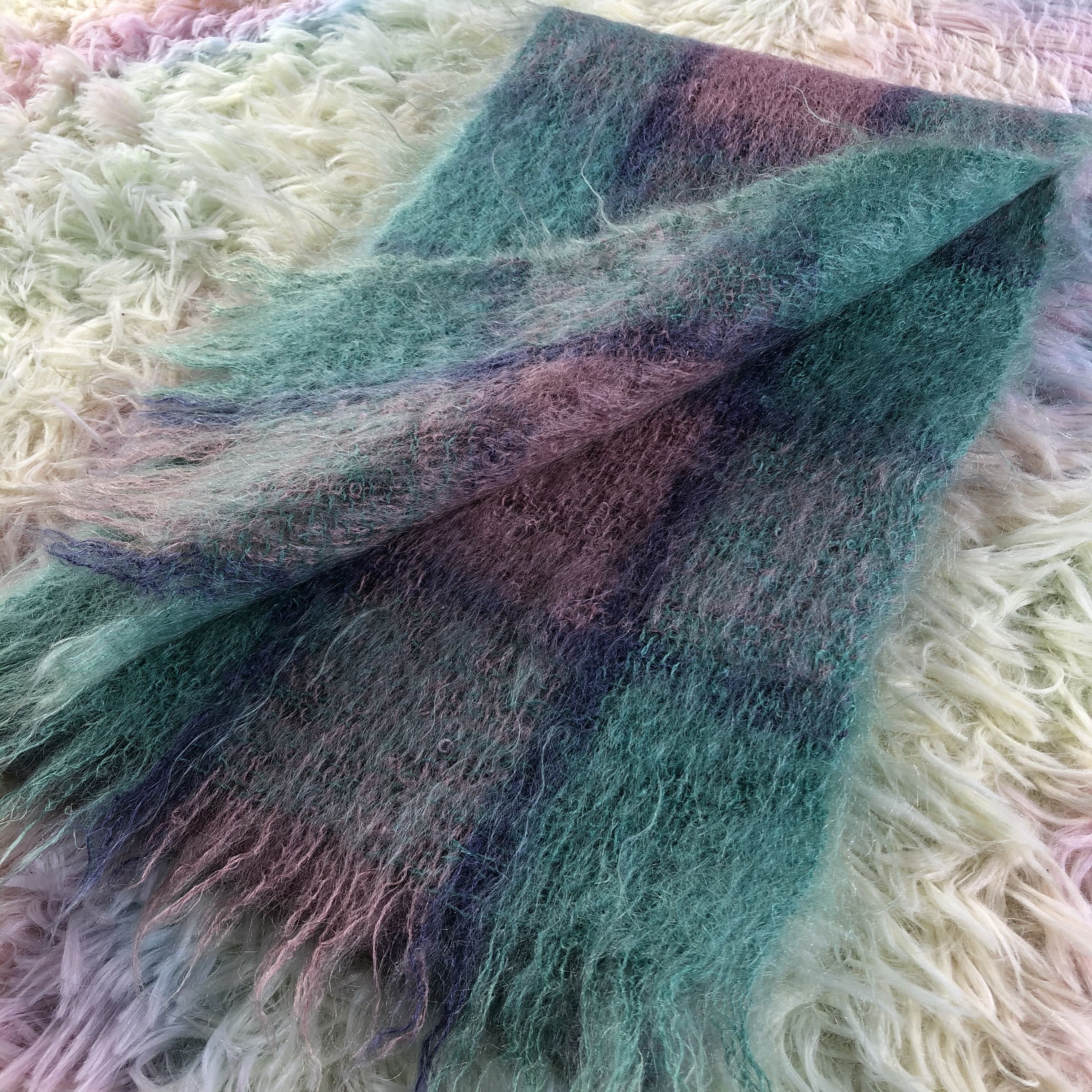 Vintage Mohair Scarf / Muffler / Neckwear - KM518 Size ONE SIZE - 4 Thumbnail